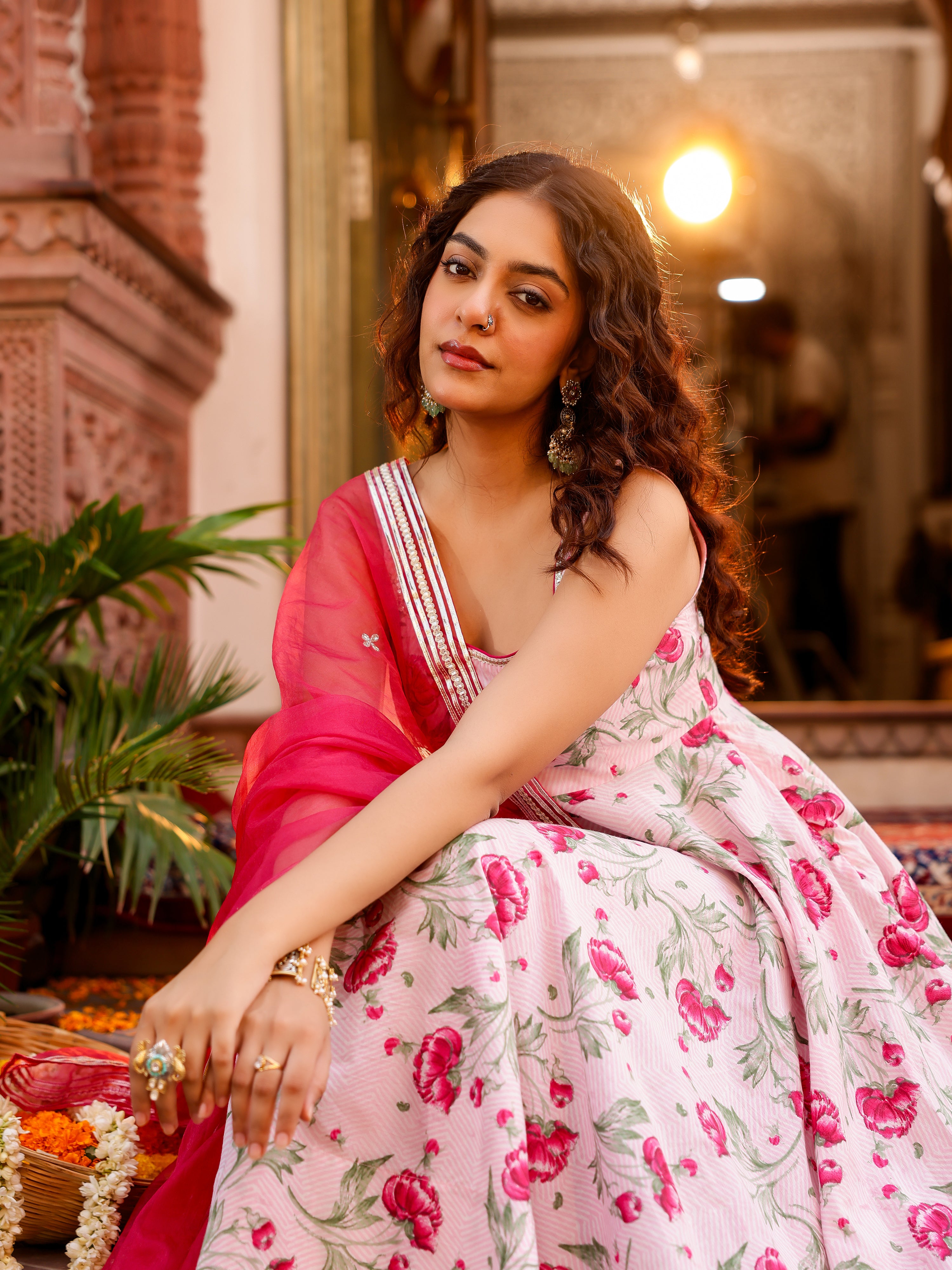 Manjari Handblock Cotton Suit Set