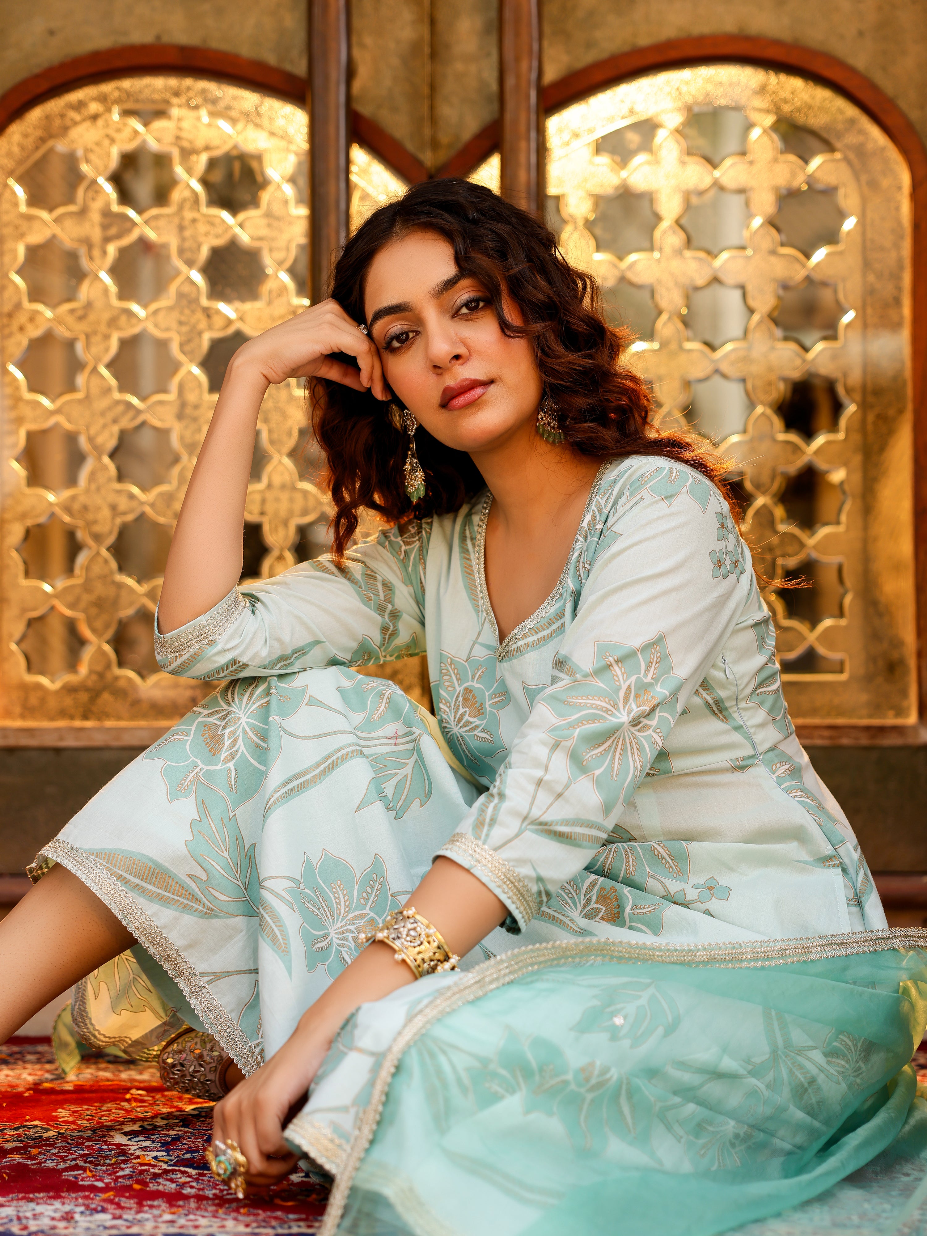 Vanya Handblock Cotton Suit Set