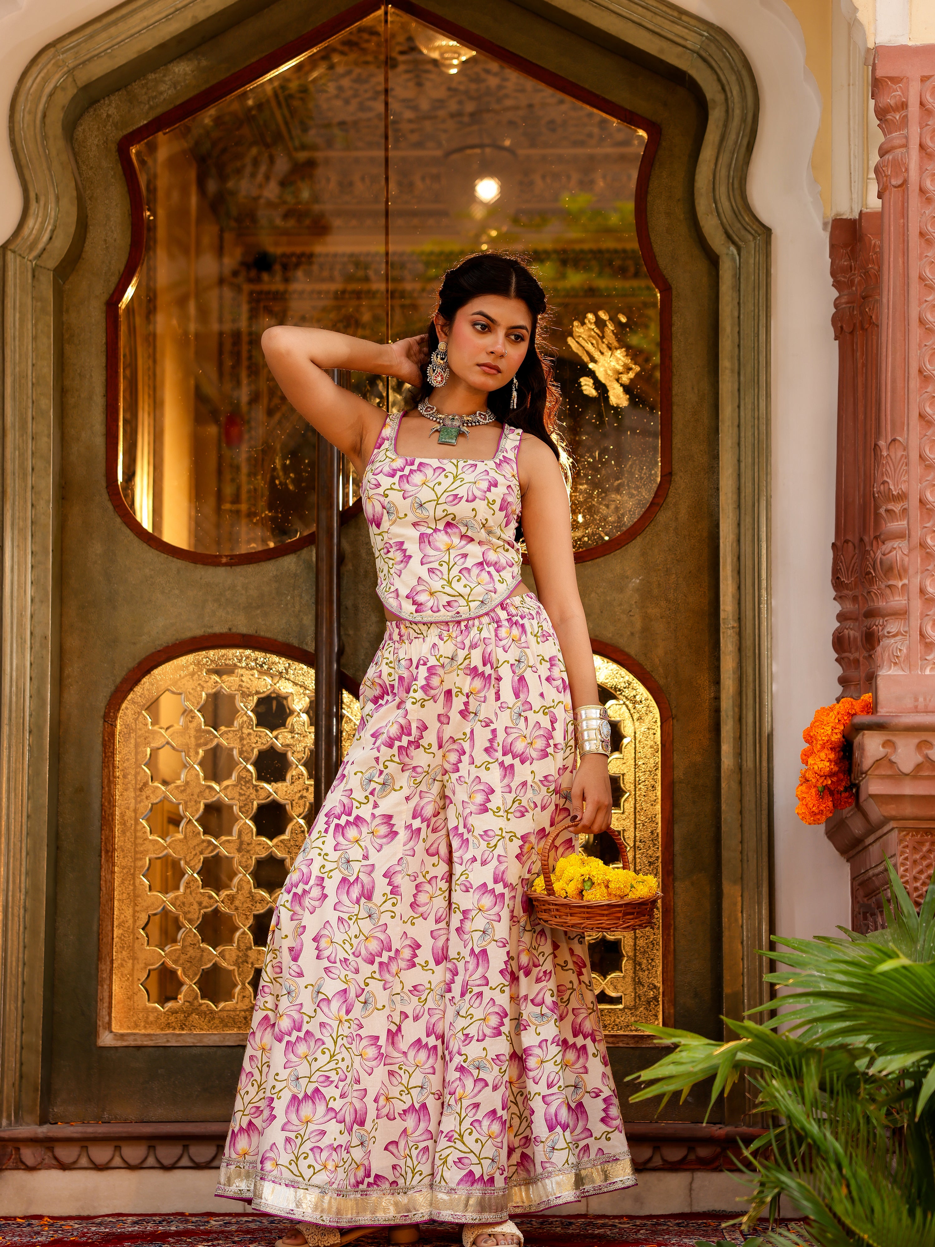 Aaradhya Handblock Cotton Coord Set