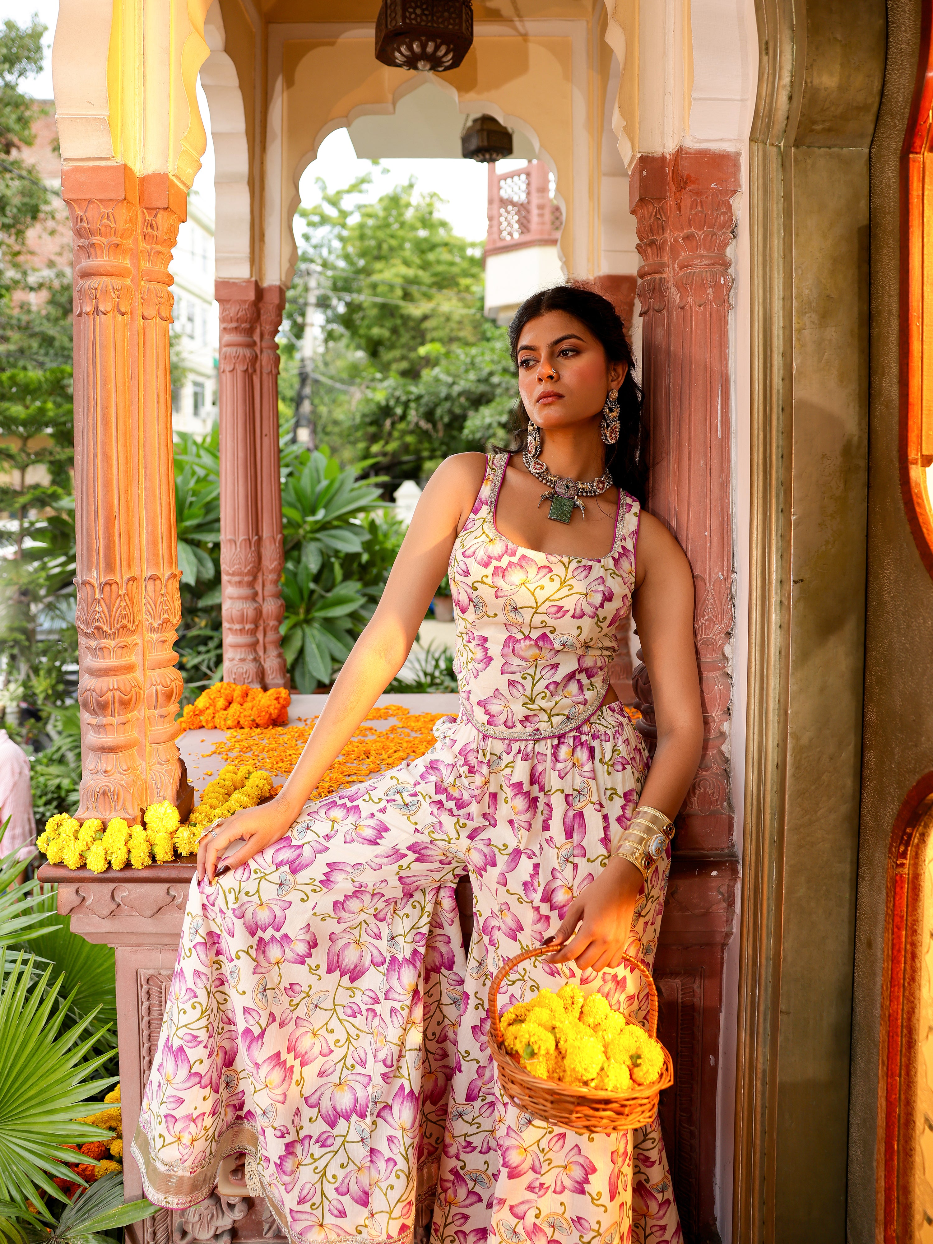 Aaradhya Handblock Cotton Coord Set