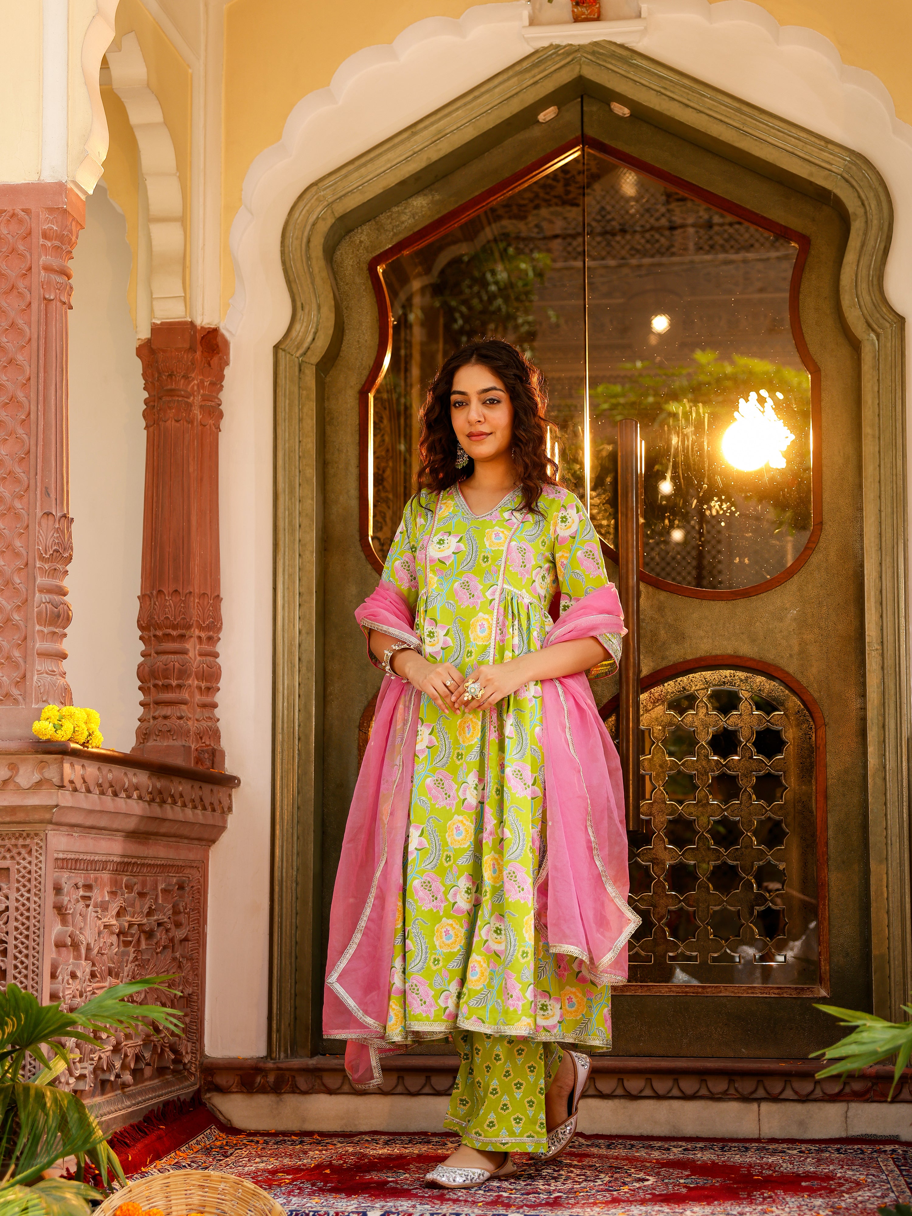 Ushika Handblock Cotton Suit Set