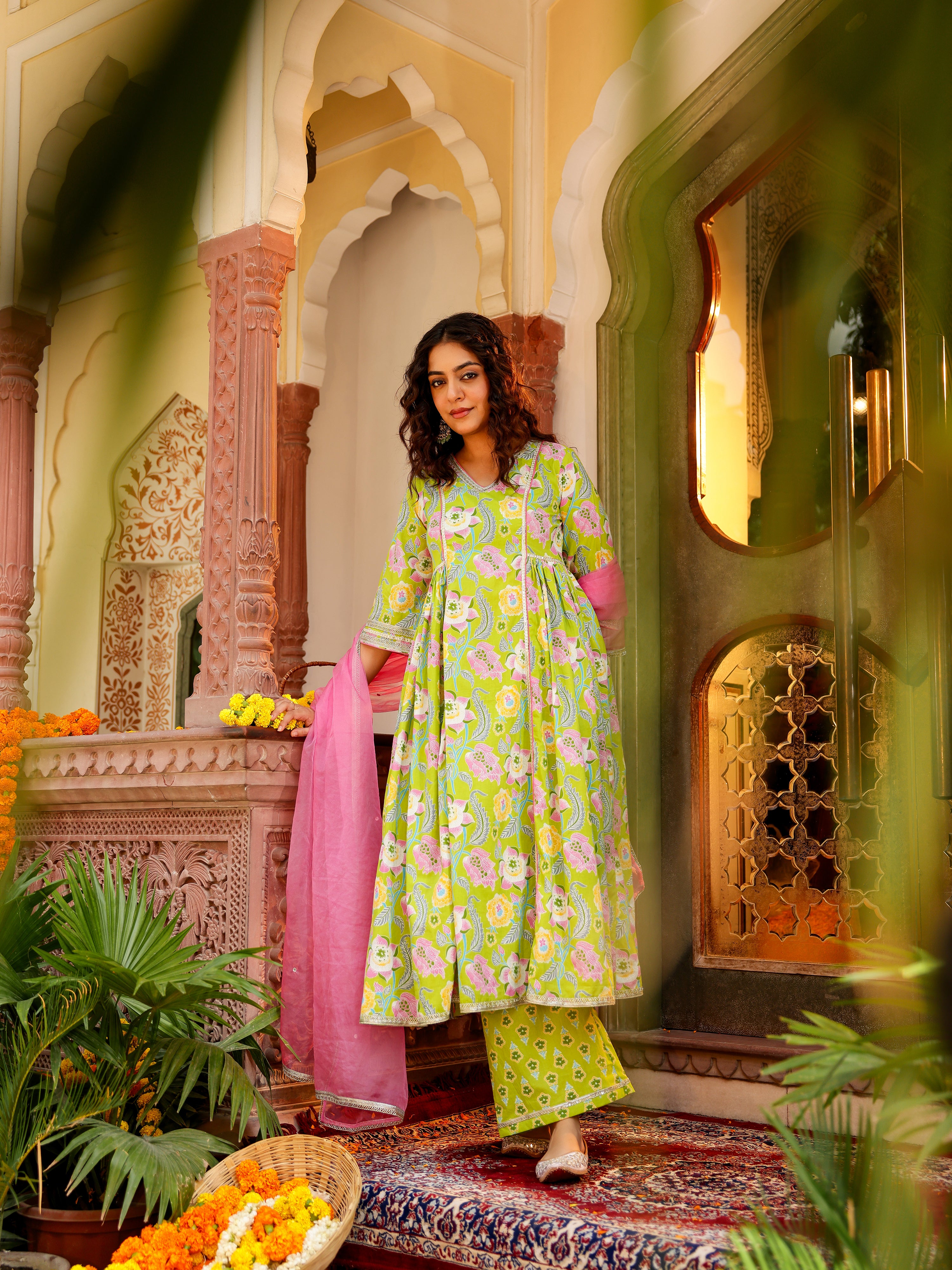 Ushika Handblock Cotton Suit Set
