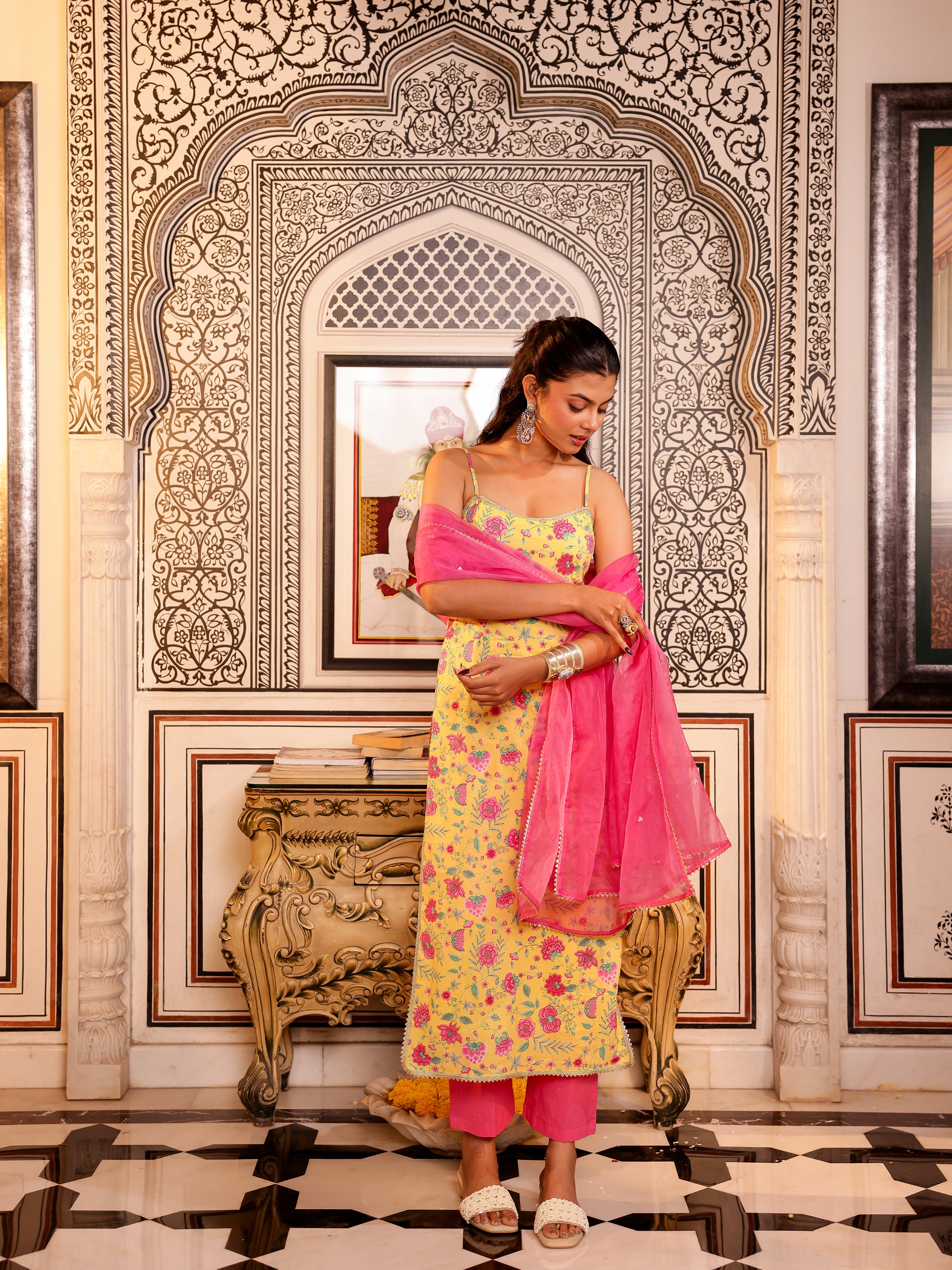 Vyoma Handblock Cotton Suit Set