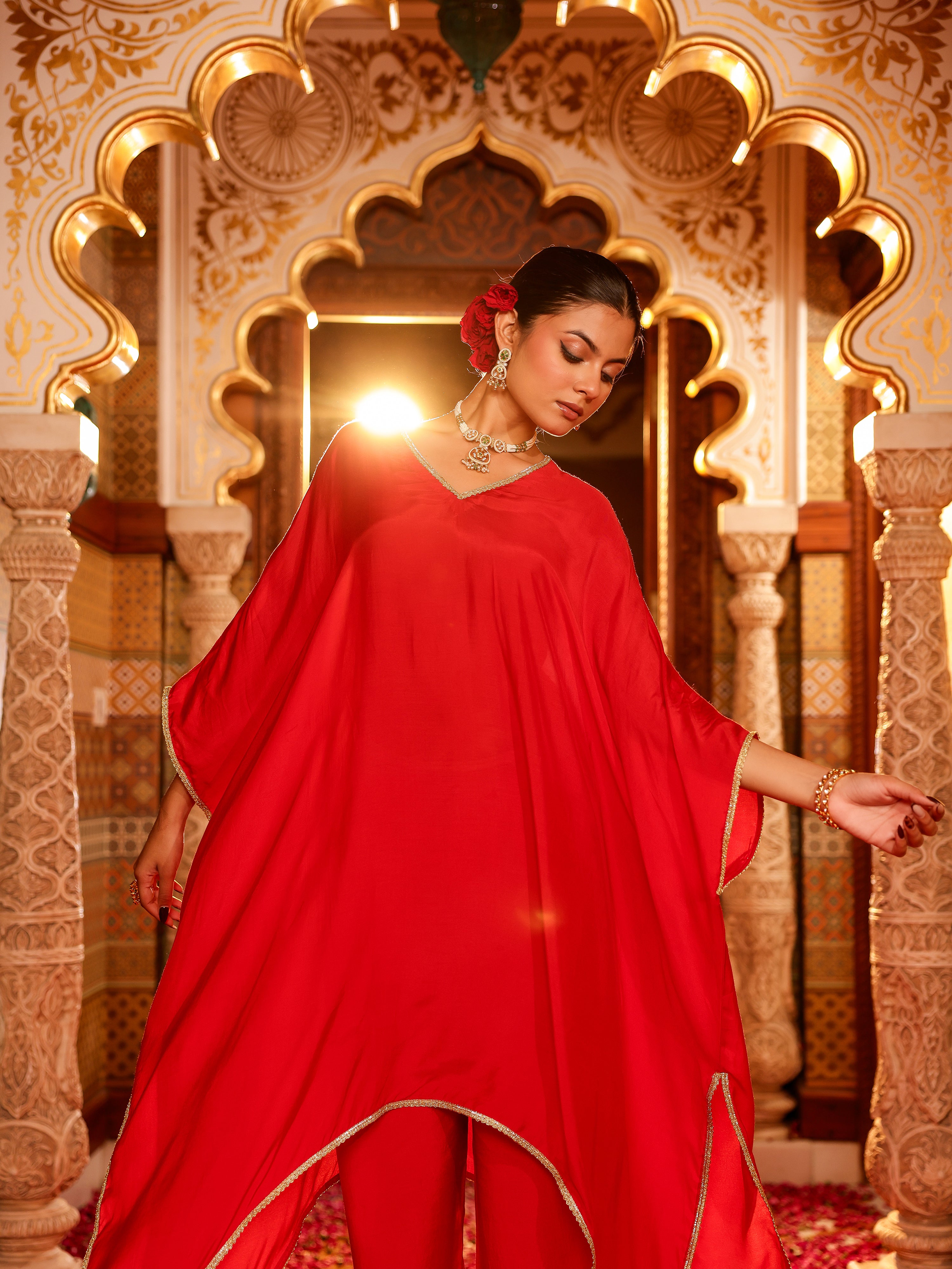Nivara Solid Muslin Kurta Set