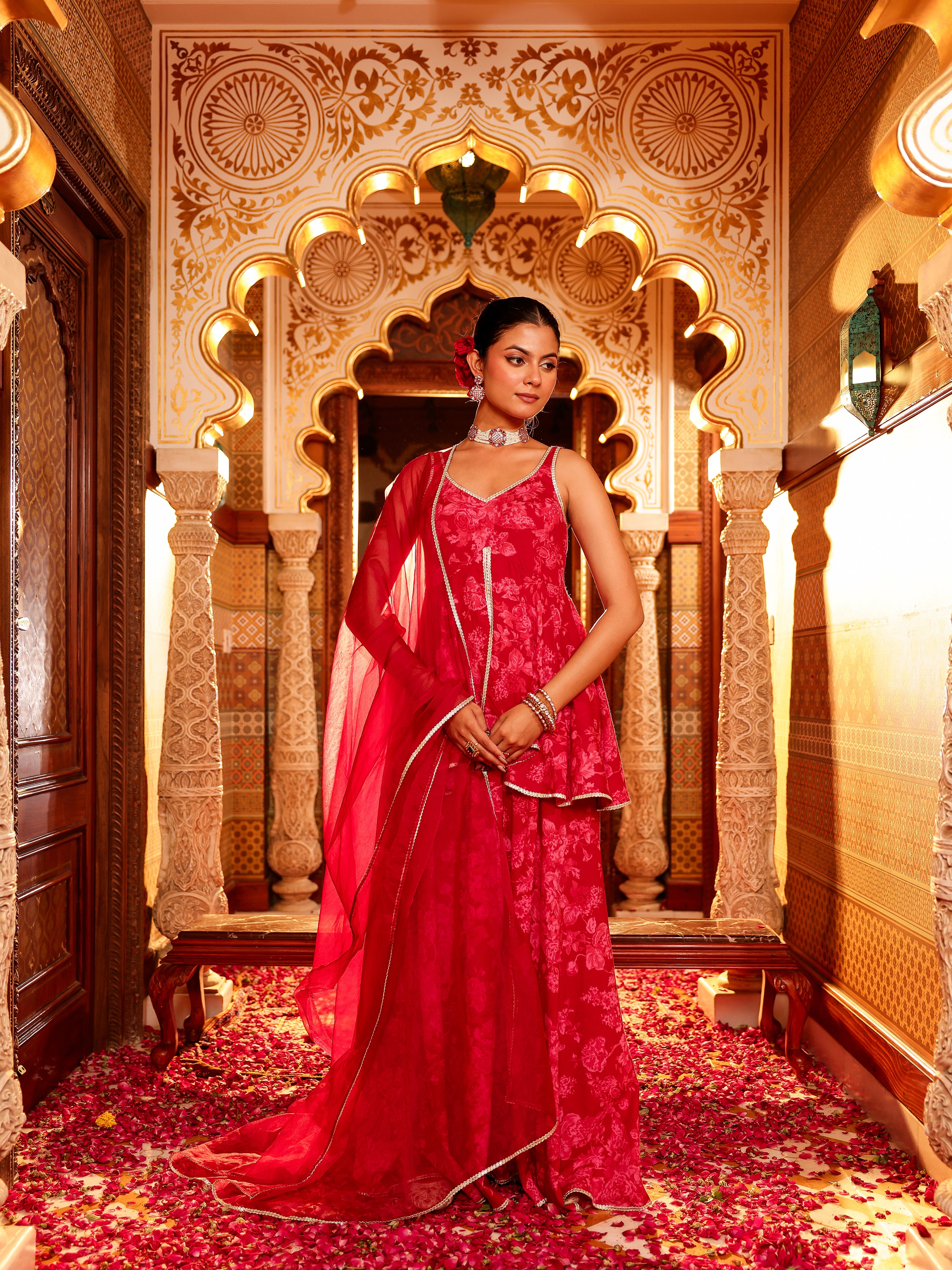 Shivika Handblock Cotton Sharara Set