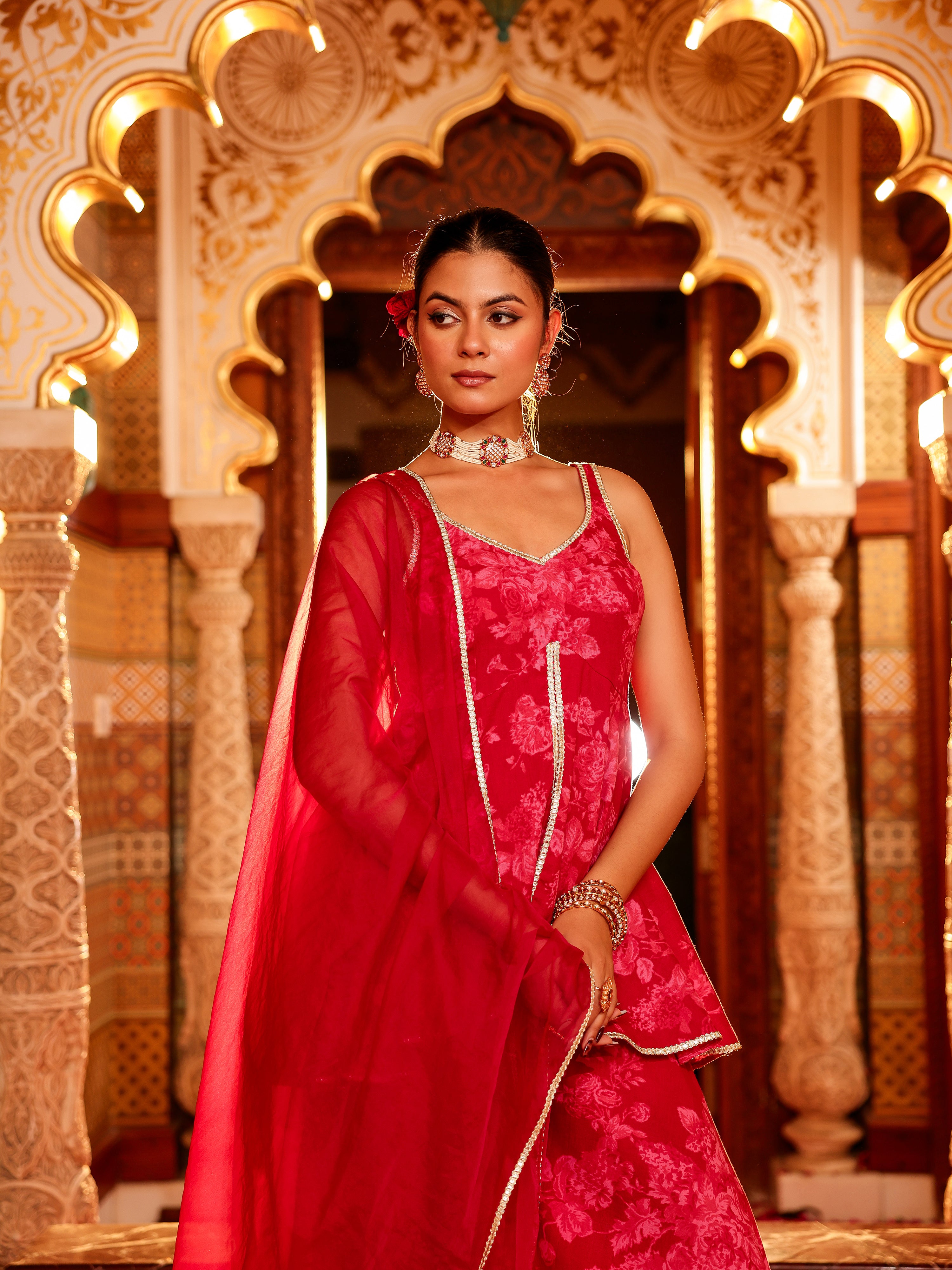 Shivika Handblock Cotton Sharara Set