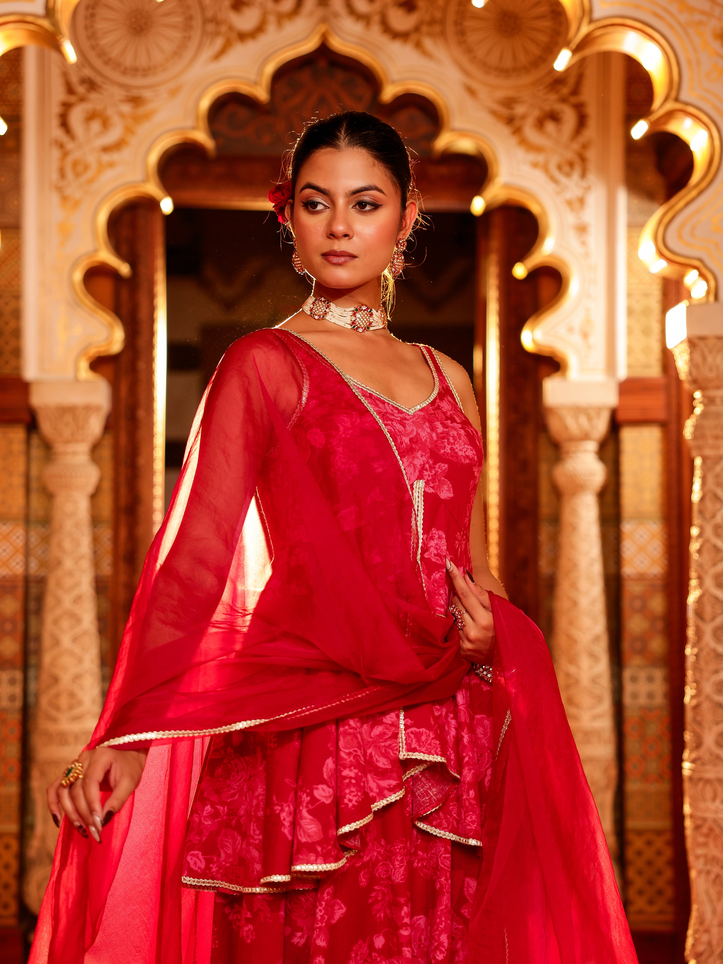 Shivika Handblock Cotton Sharara Set