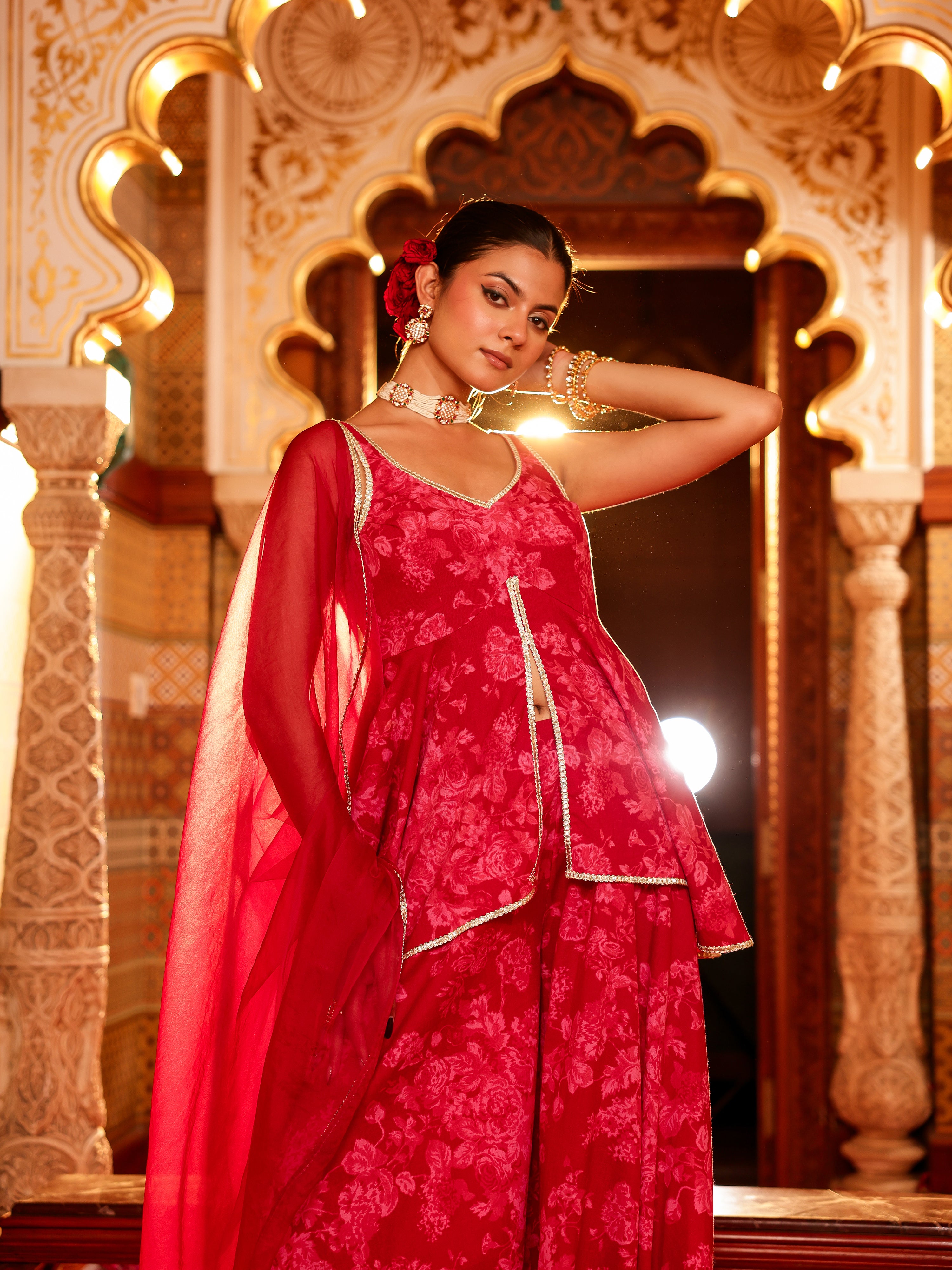 Shivika Handblock Cotton Sharara Set