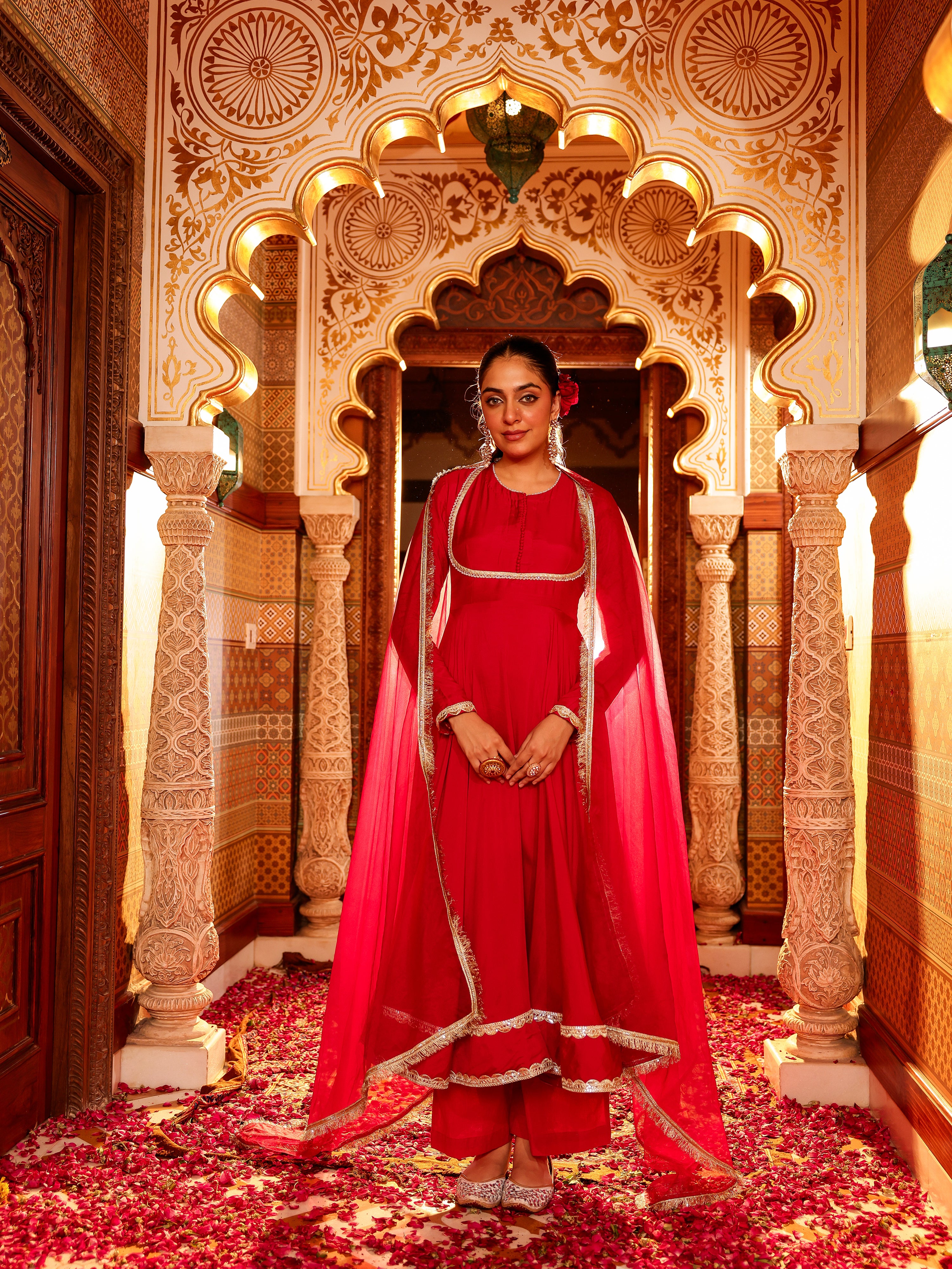 Chandrika Solid Muslin Suit Set