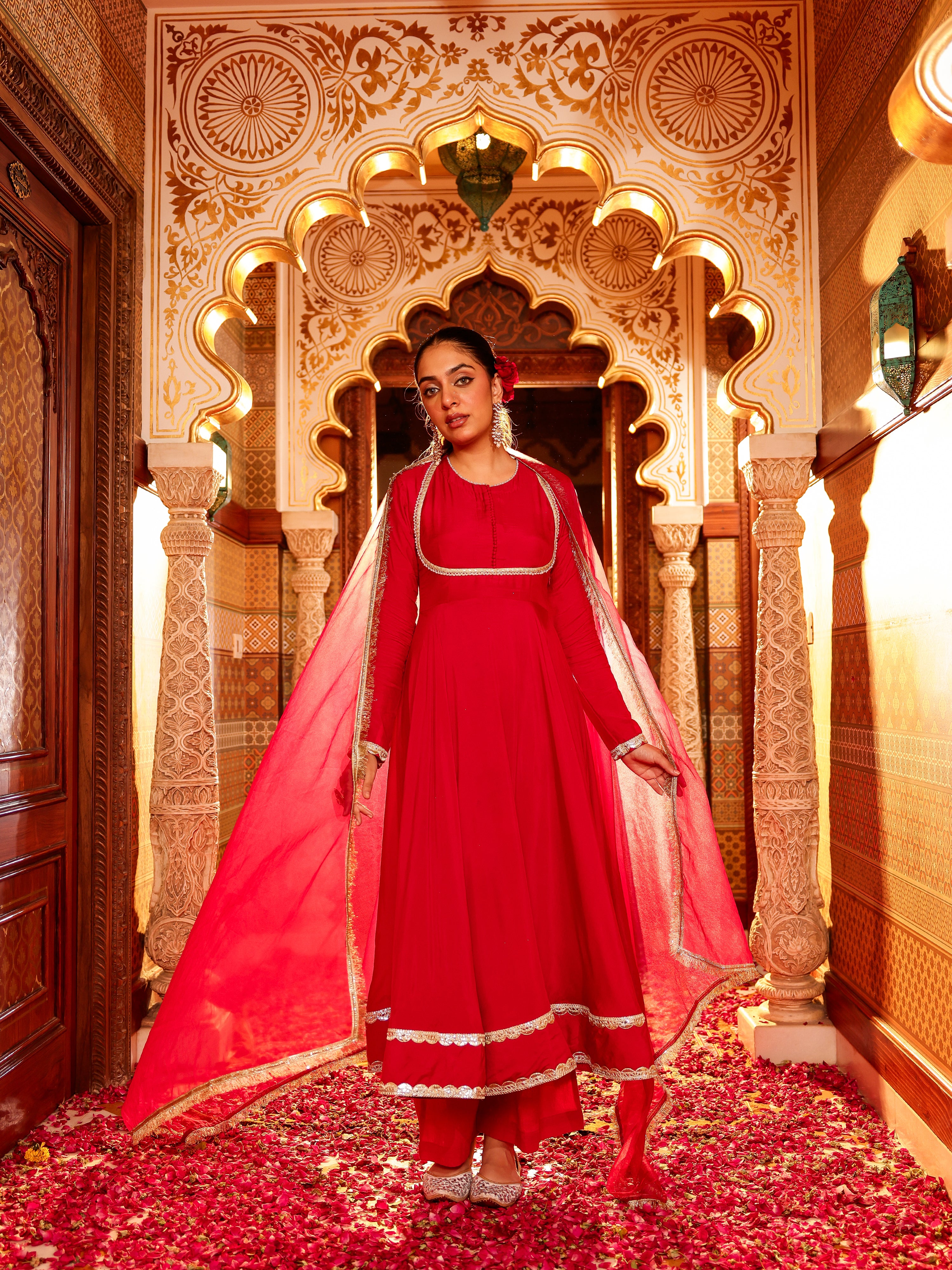 Chandrika Solid Muslin Suit Set