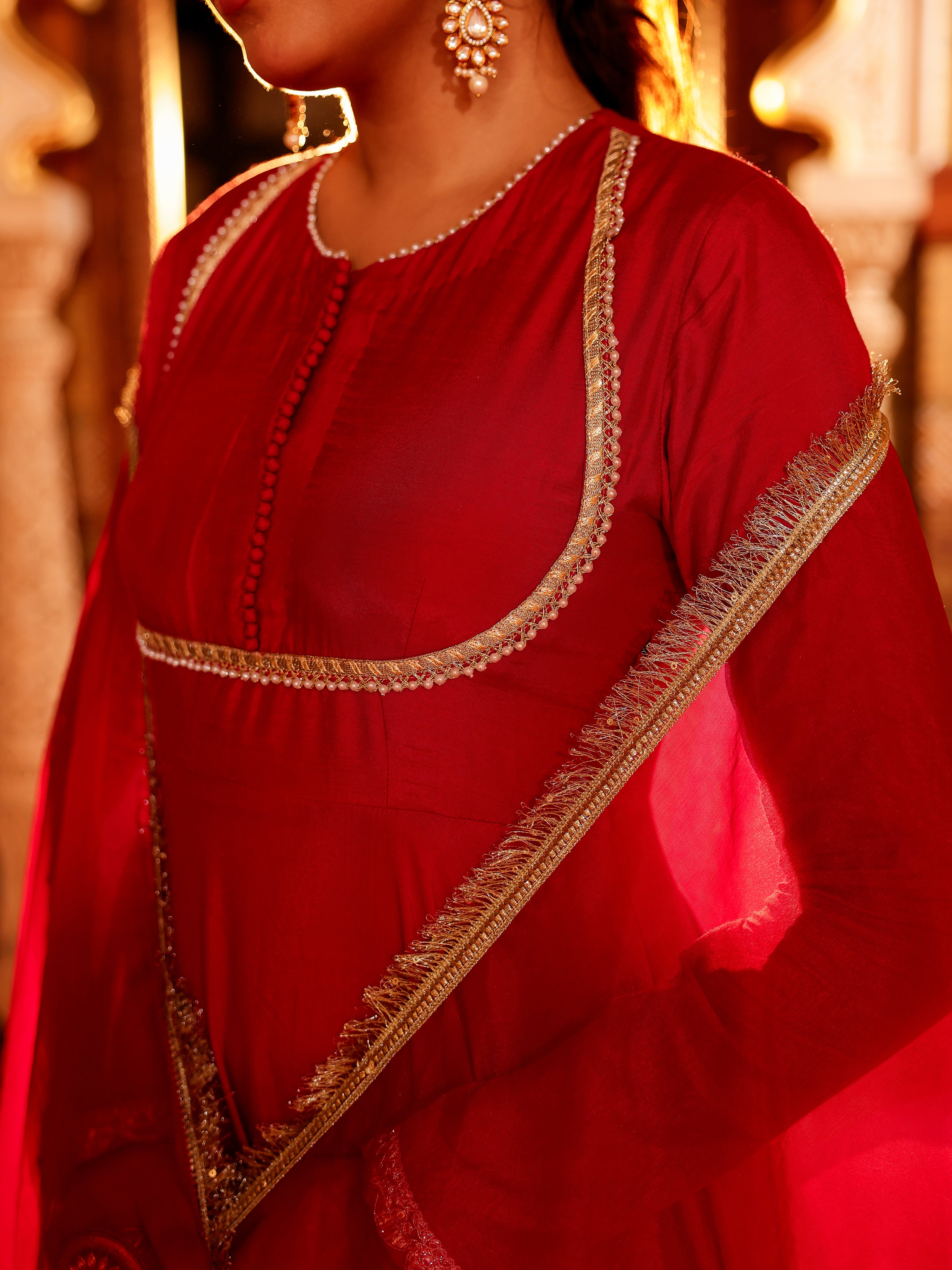 Chandrika Solid Muslin Suit Set