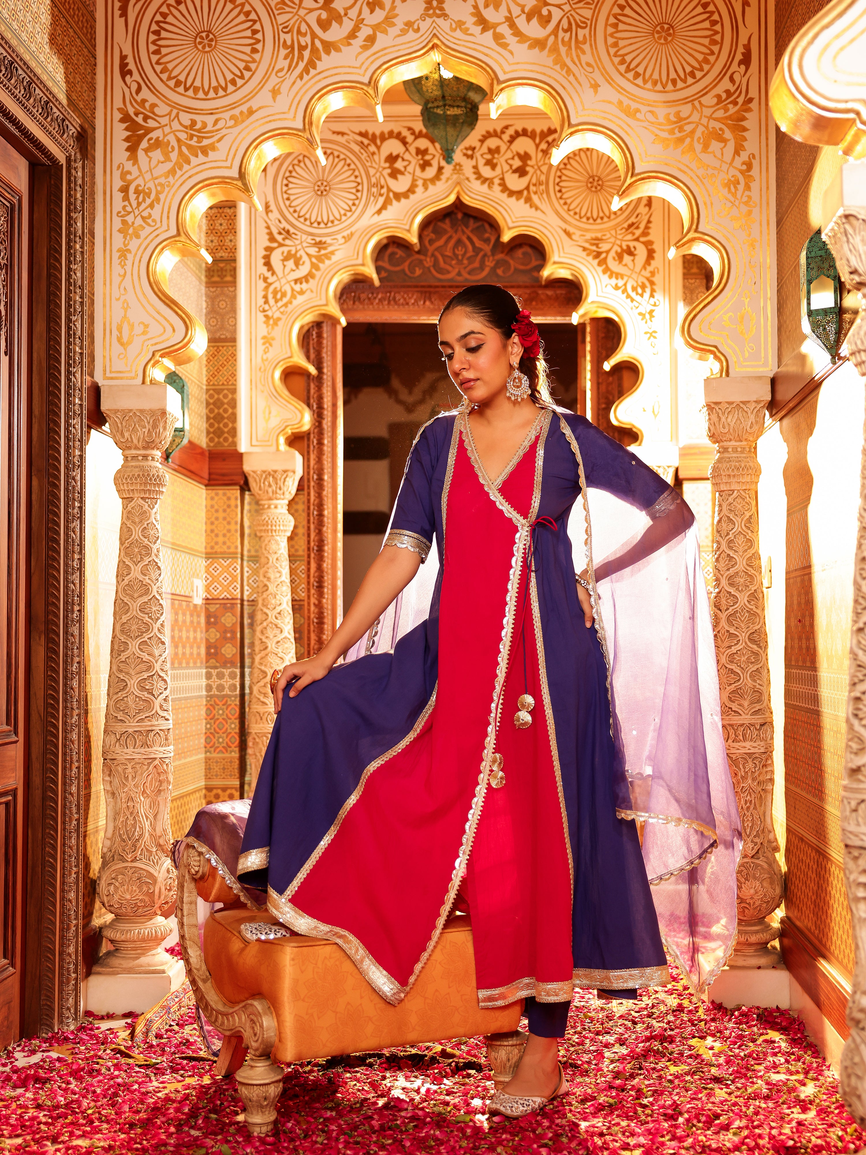 Shreeva Solid Cotton Suit Set