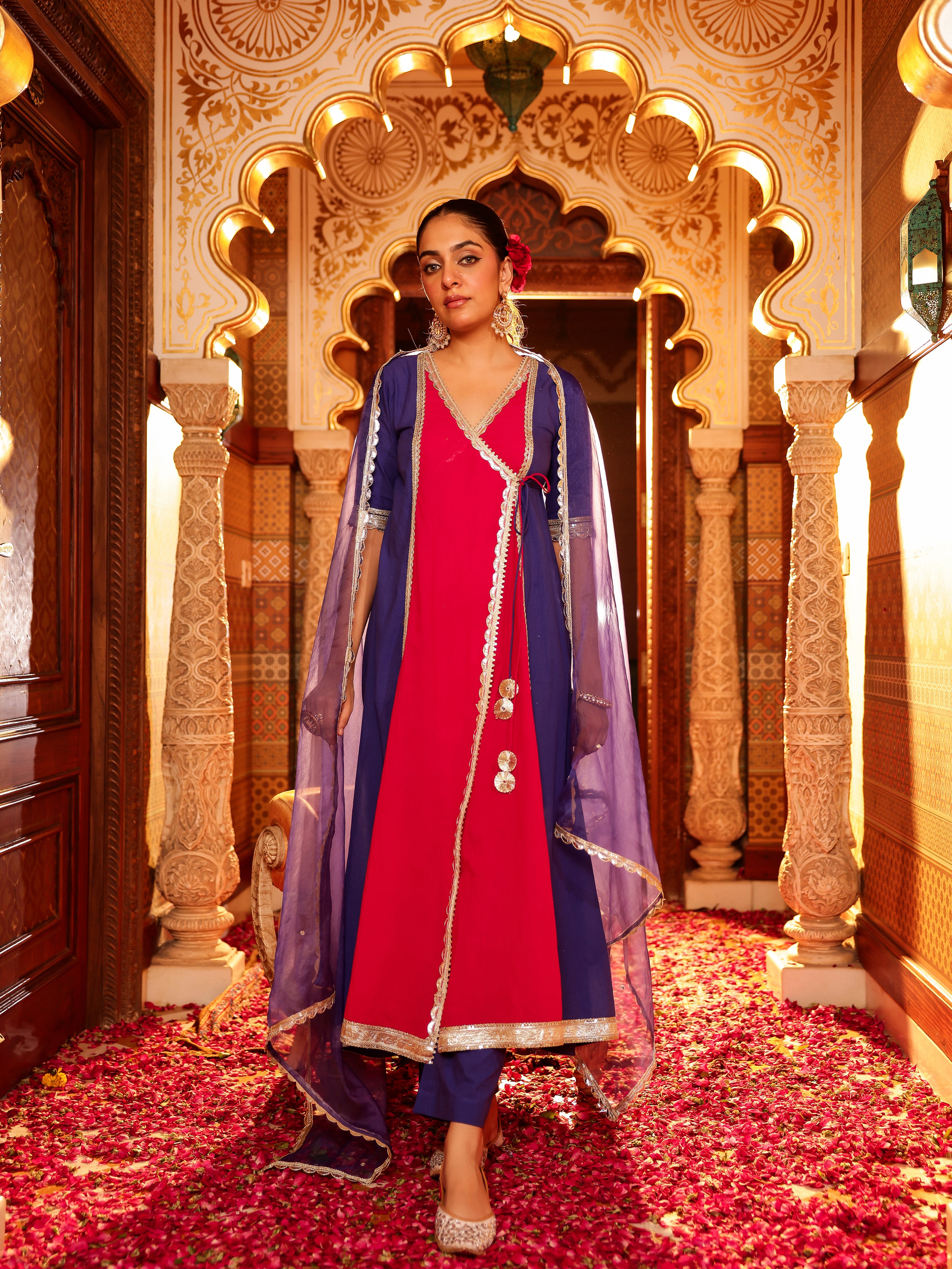 Shreeva Solid Cotton Suit Set