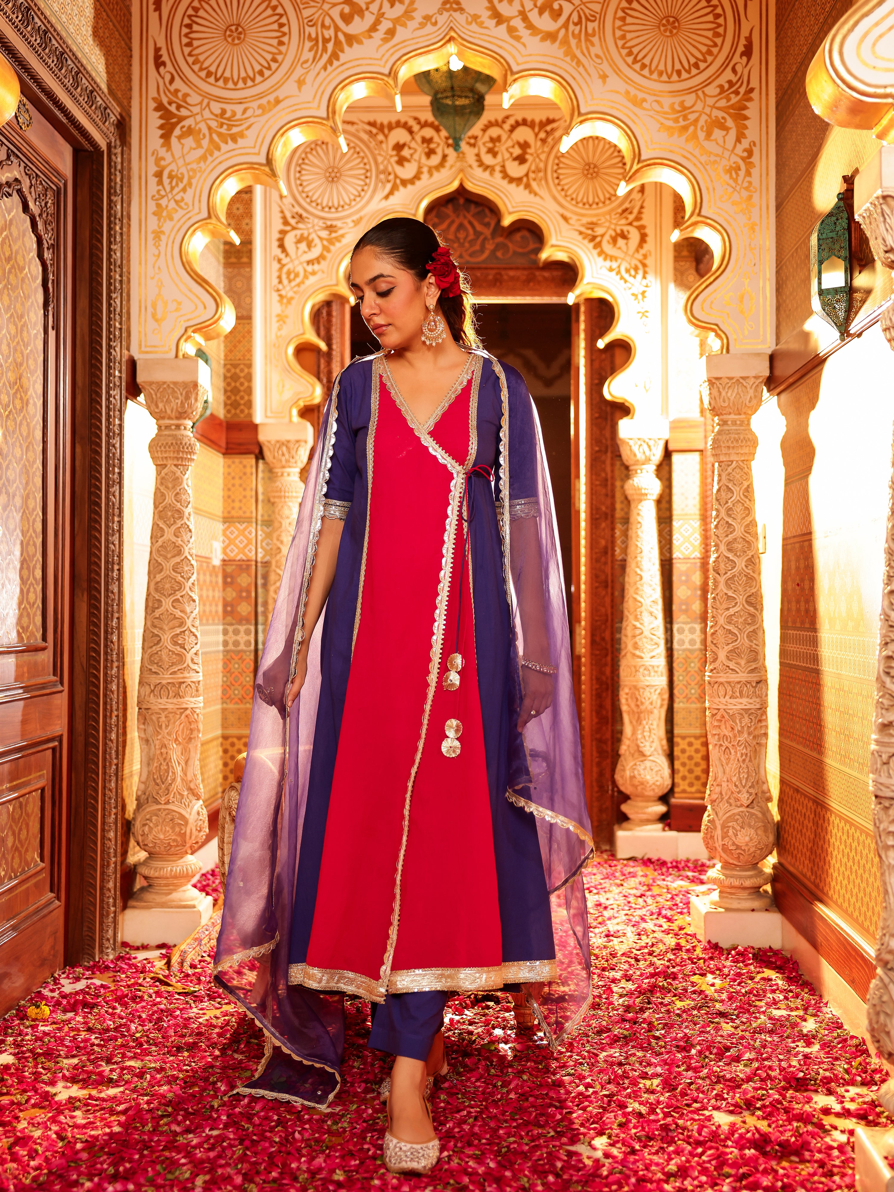 Shreeva Solid Cotton Suit Set