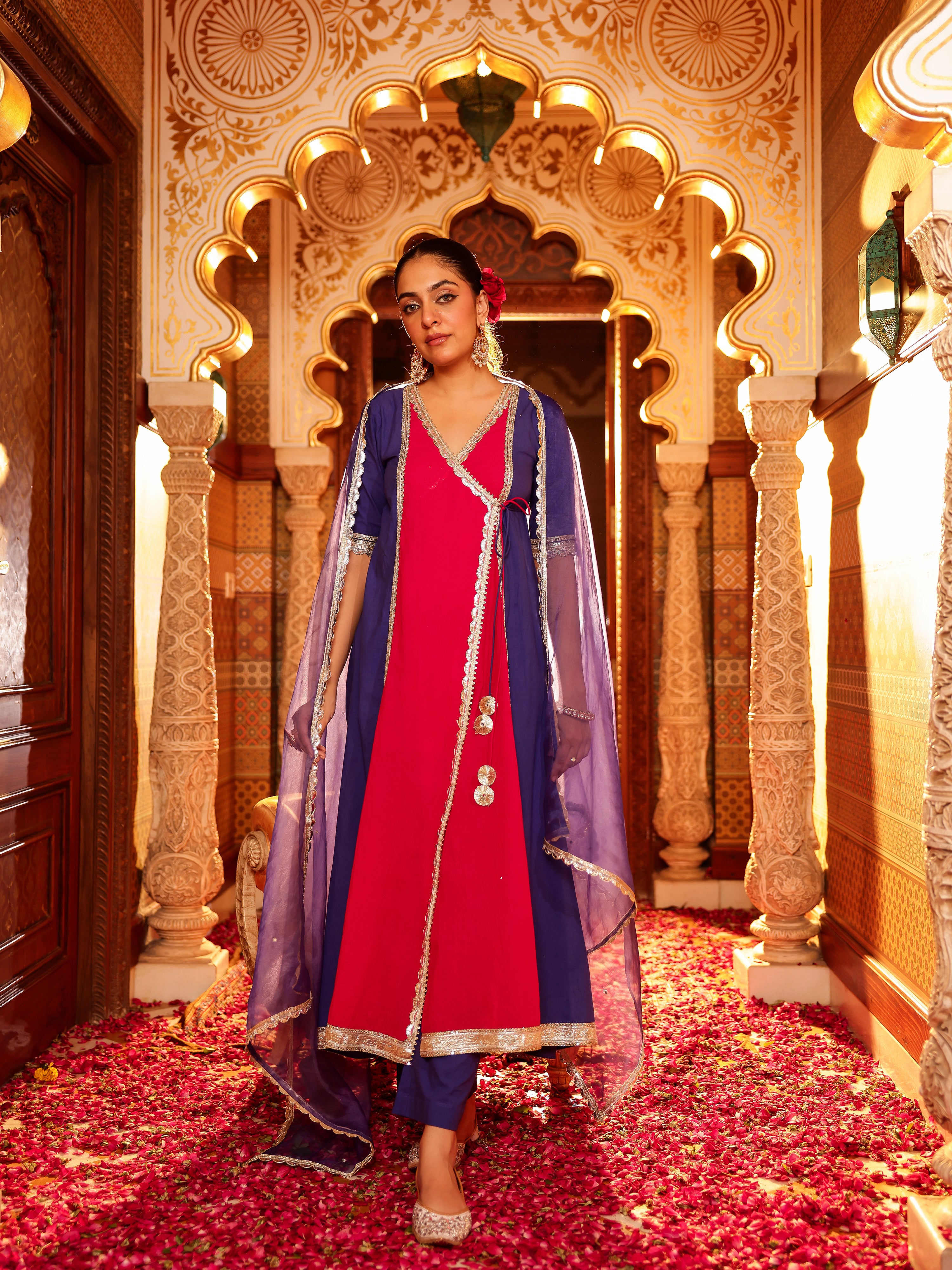 Shreeva Solid Cotton Suit Set