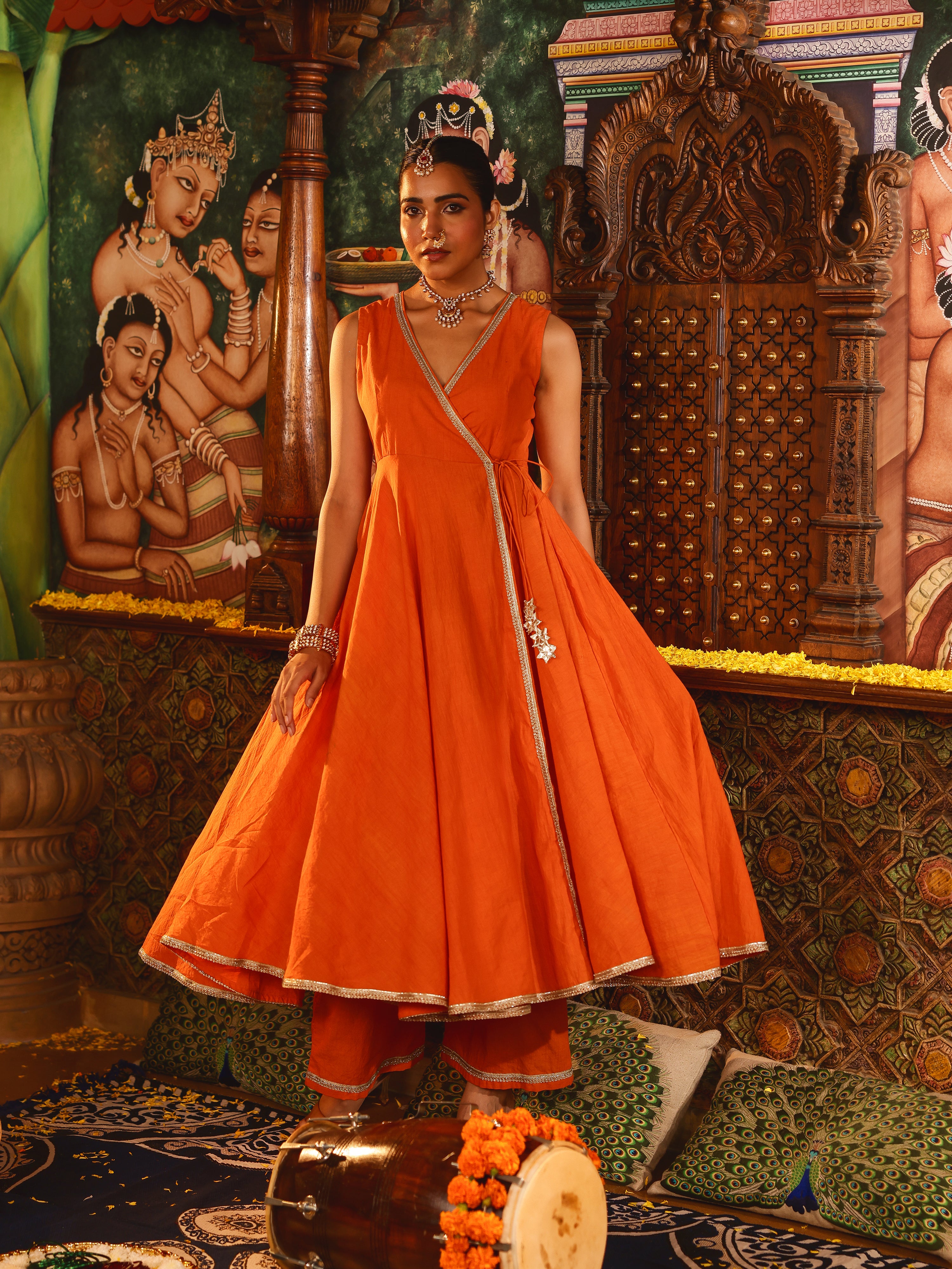 Kanak Solid Cotton Kurta Set