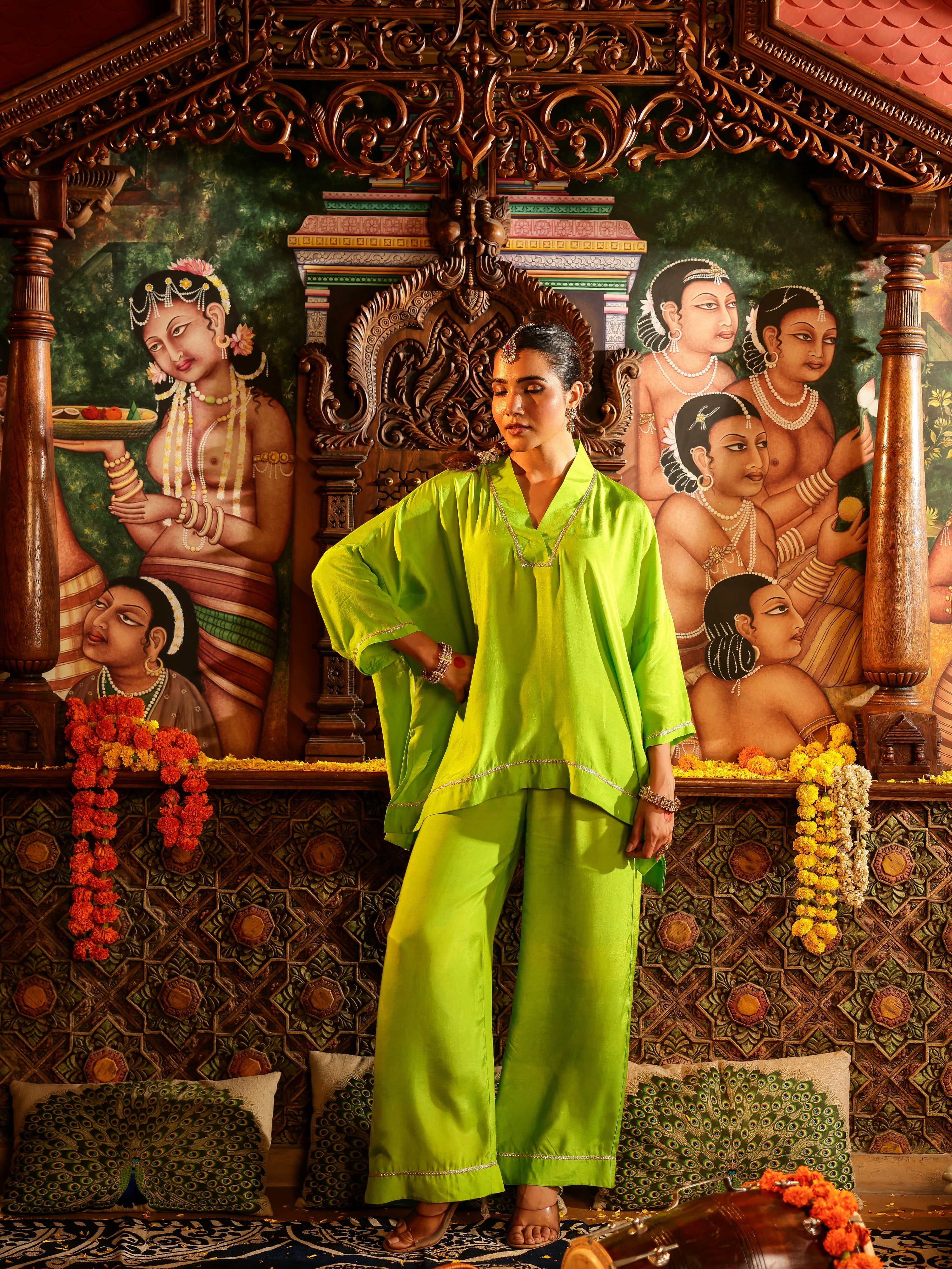 Hamsini Solid Muslin Coord Set