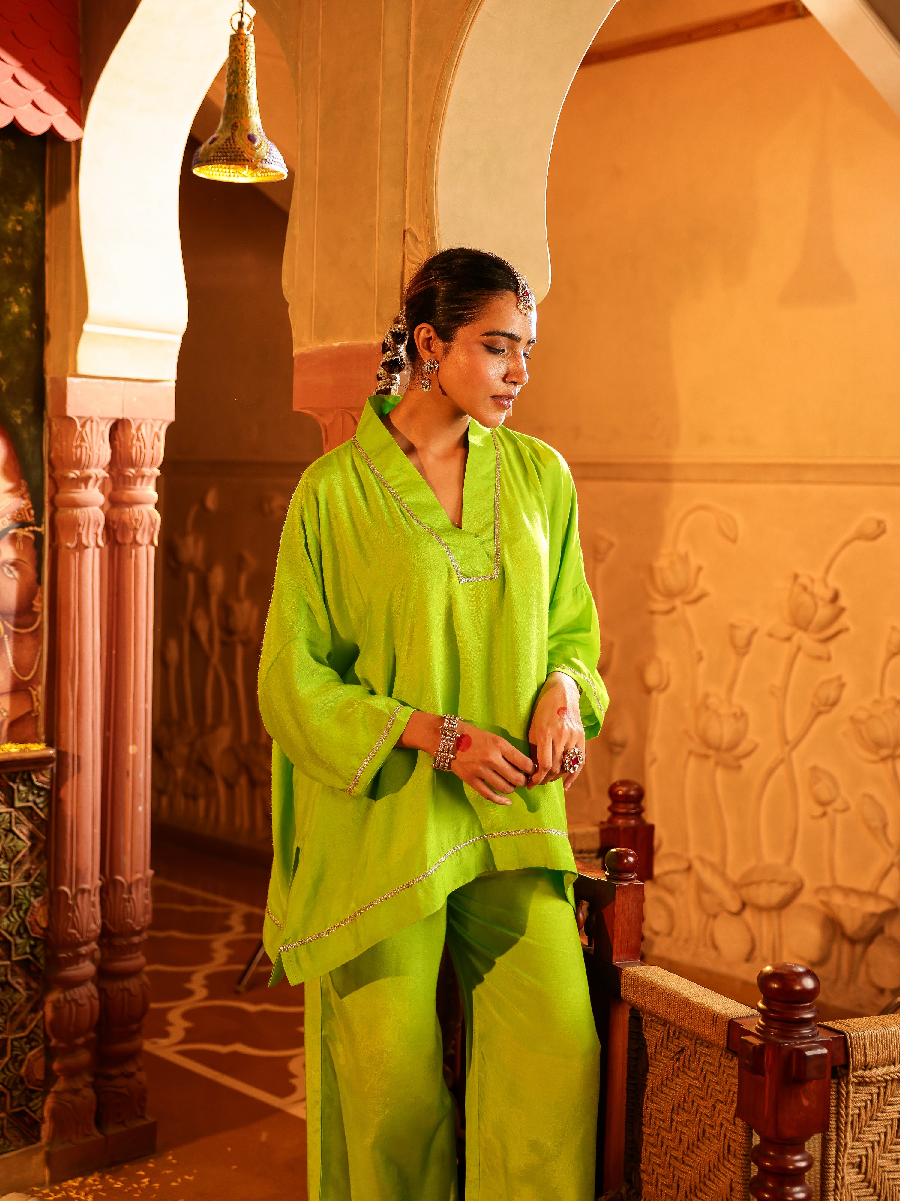 Hamsini Solid Muslin Coord Set