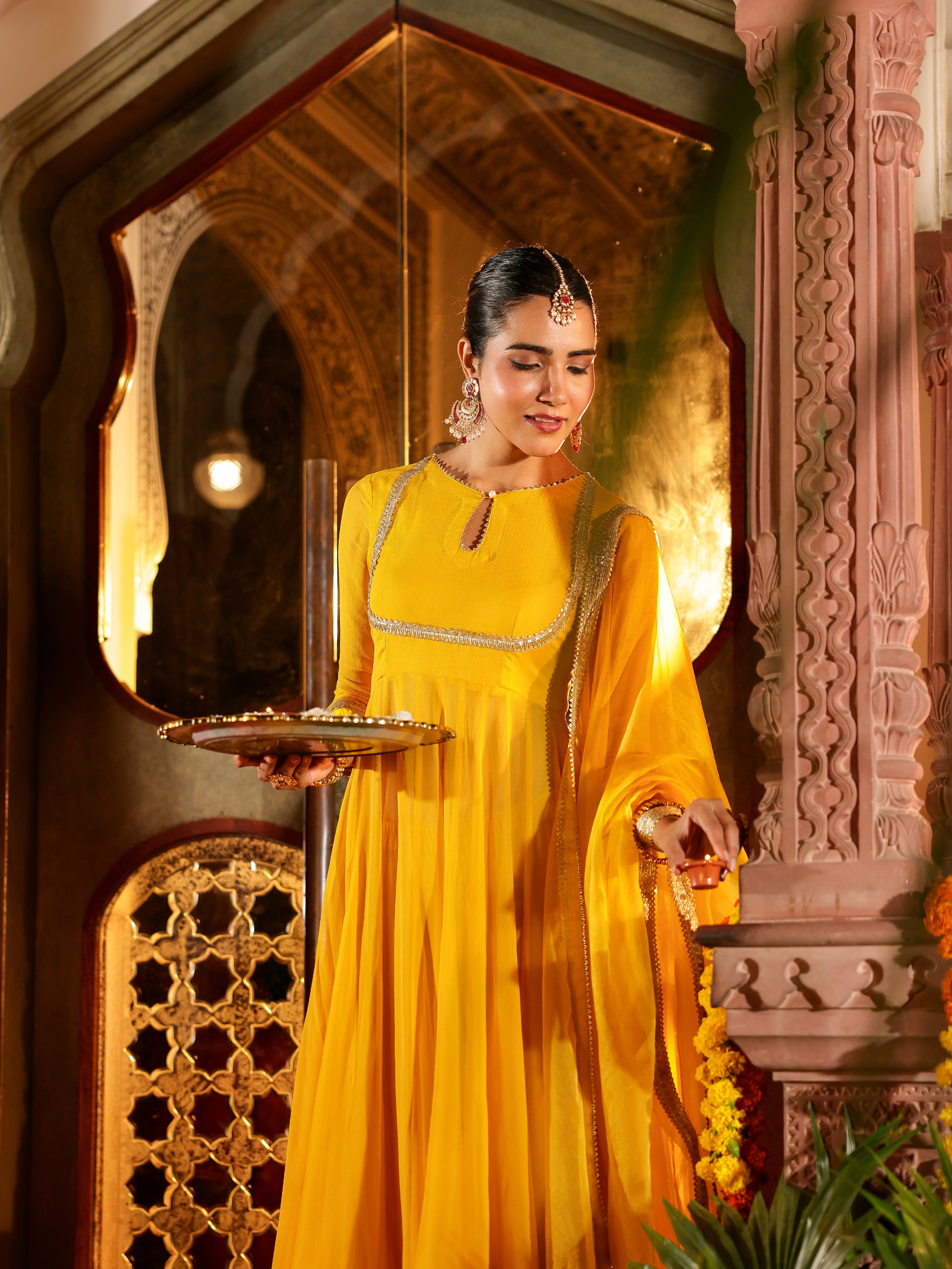 Aloka Solid Georgette Suit Set