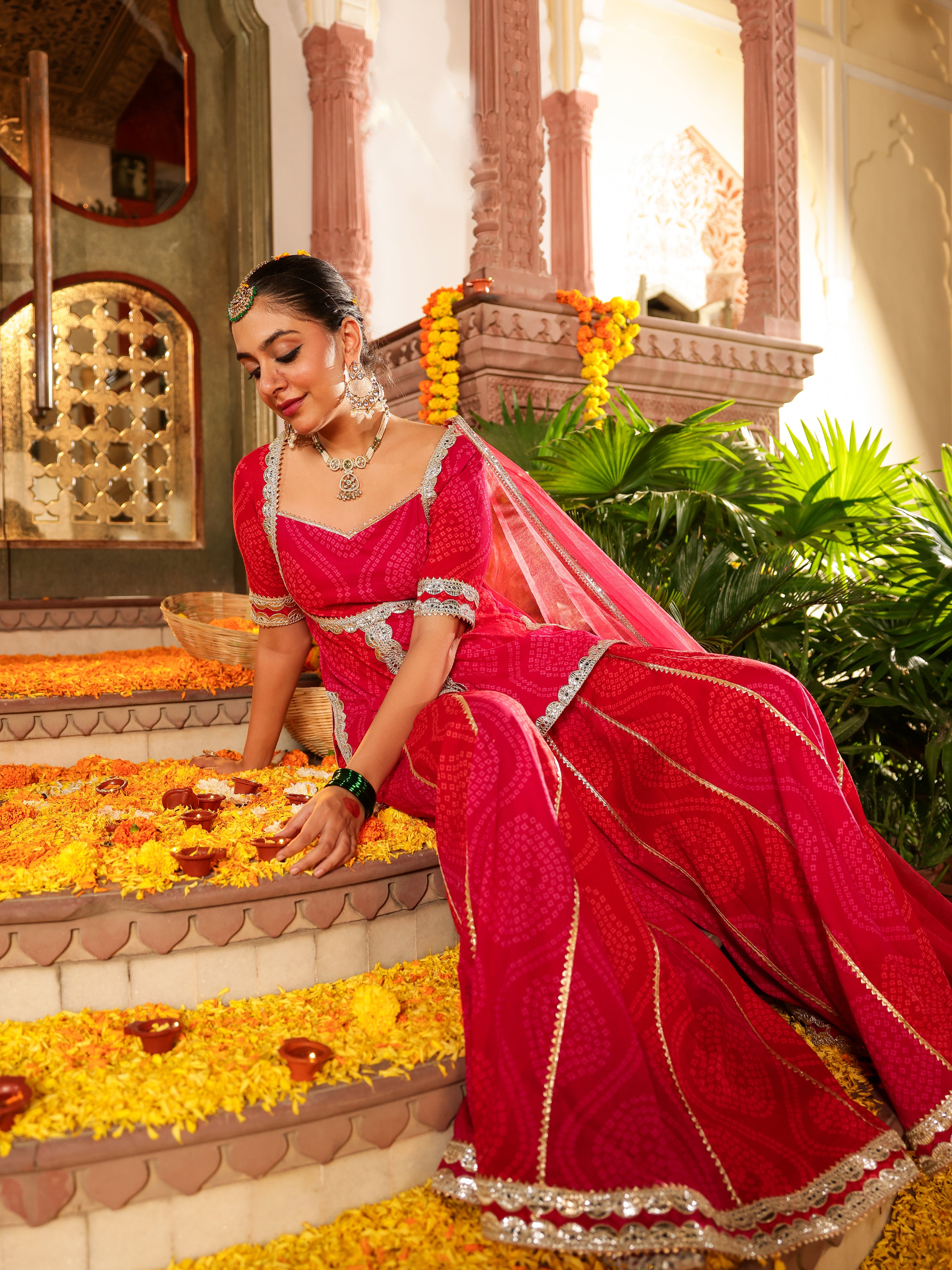 Rivana Handblock Cotton Sharara Set