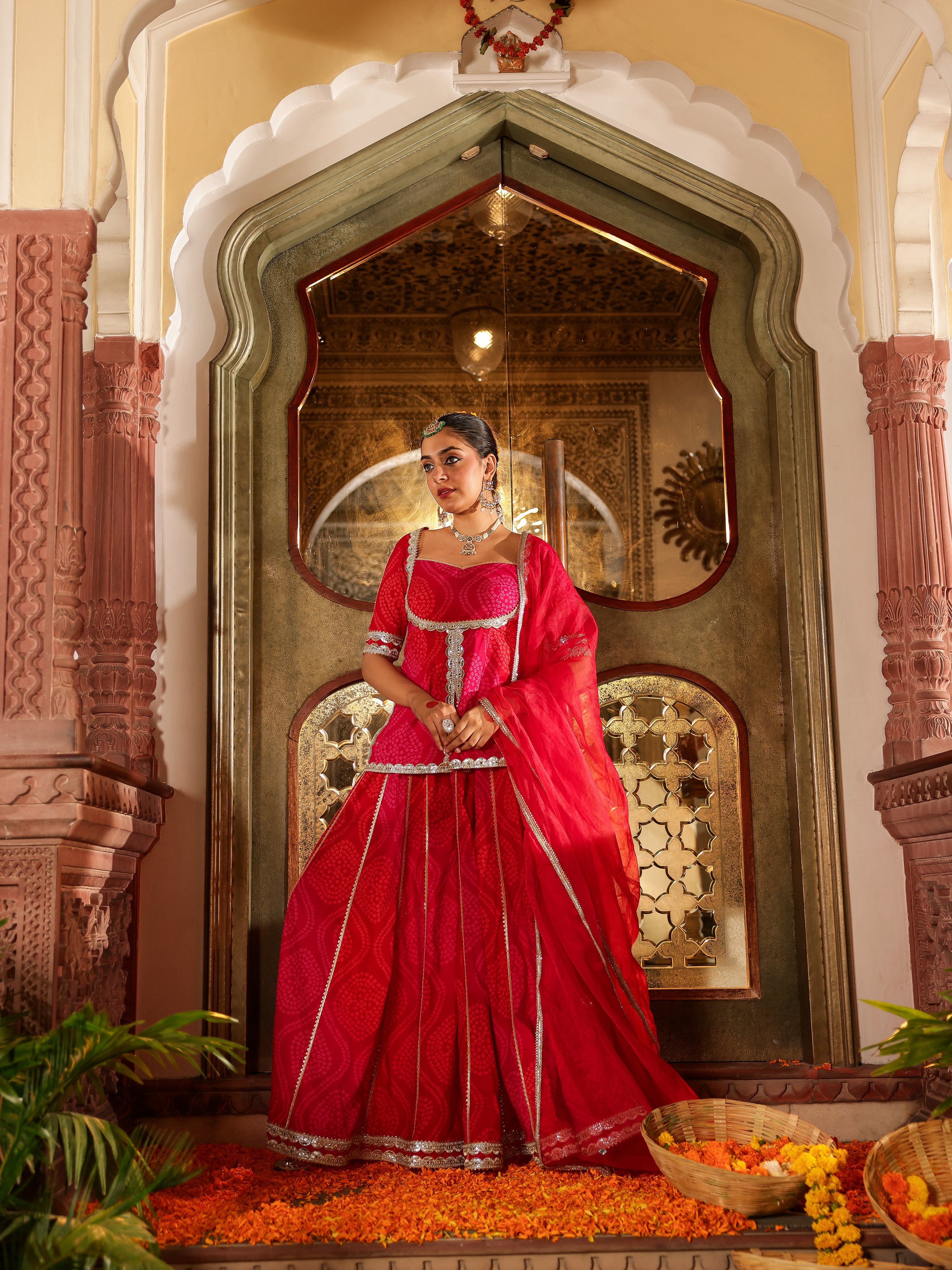 Rivana Handblock Cotton Sharara Set