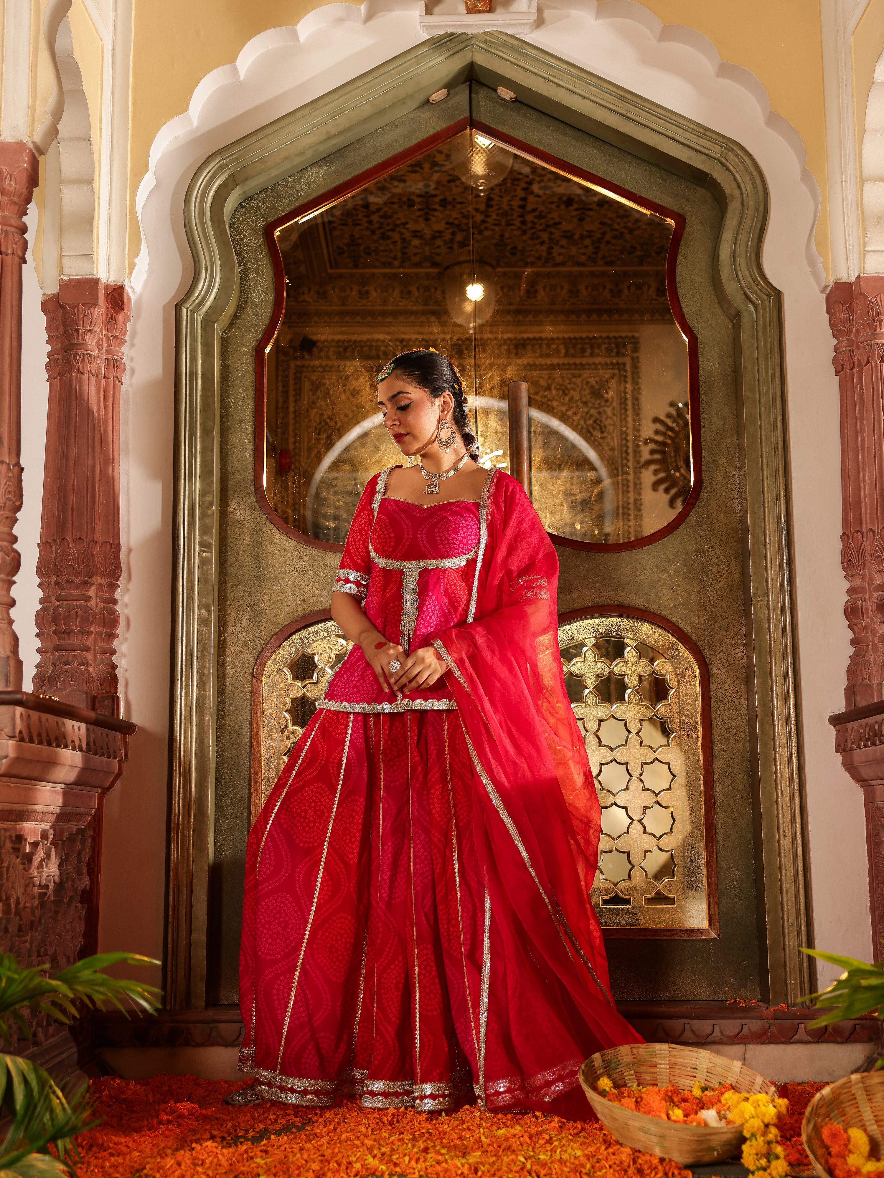 Rivana Handblock Cotton Sharara Set