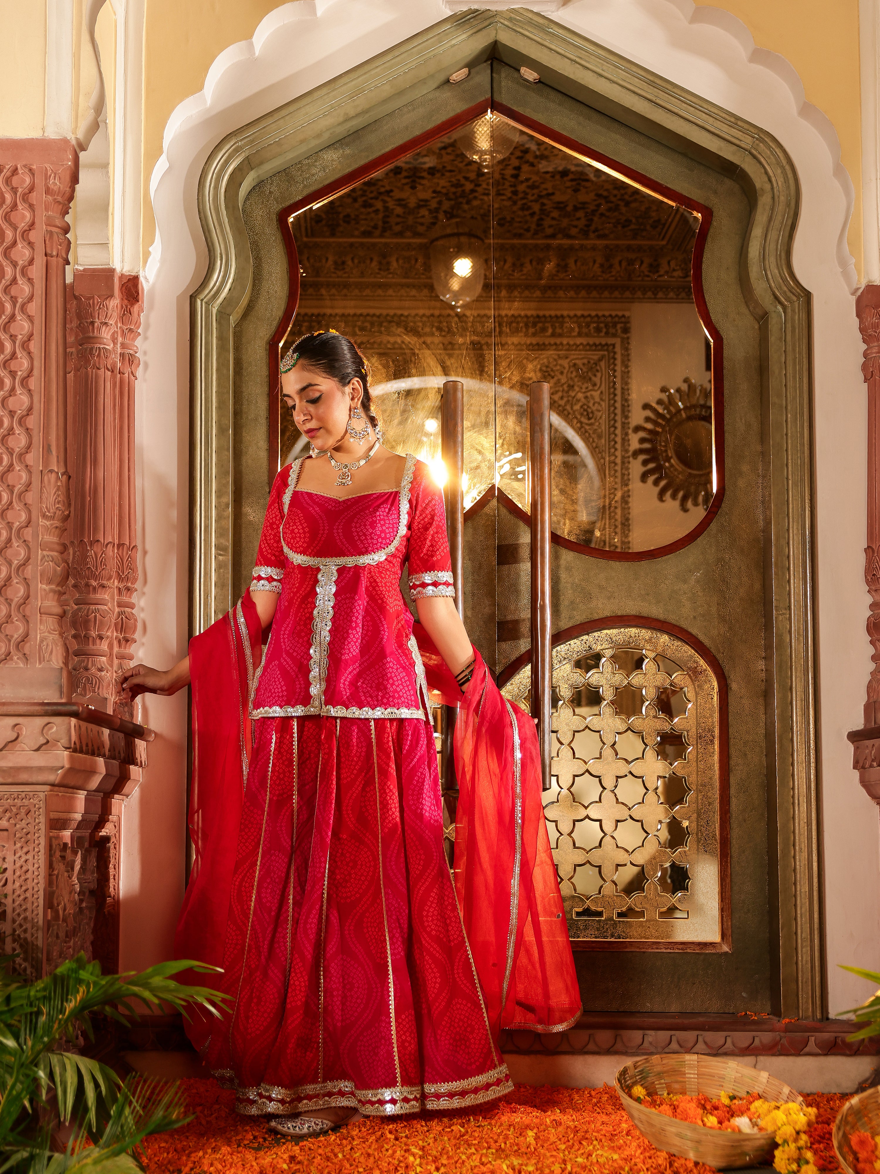 Rivana Handblock Cotton Sharara Set