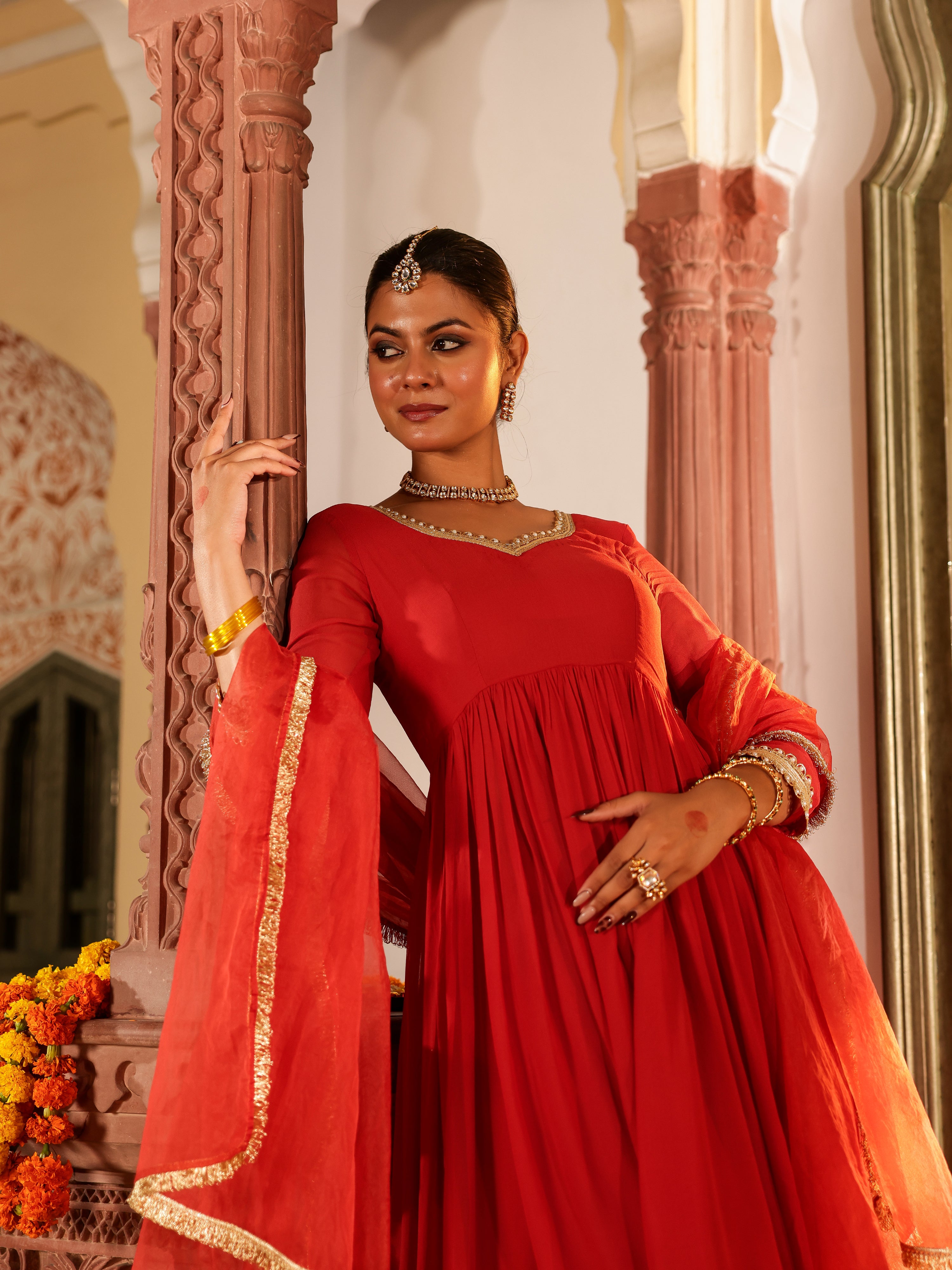 Shivana Solid Georgette Suit Set