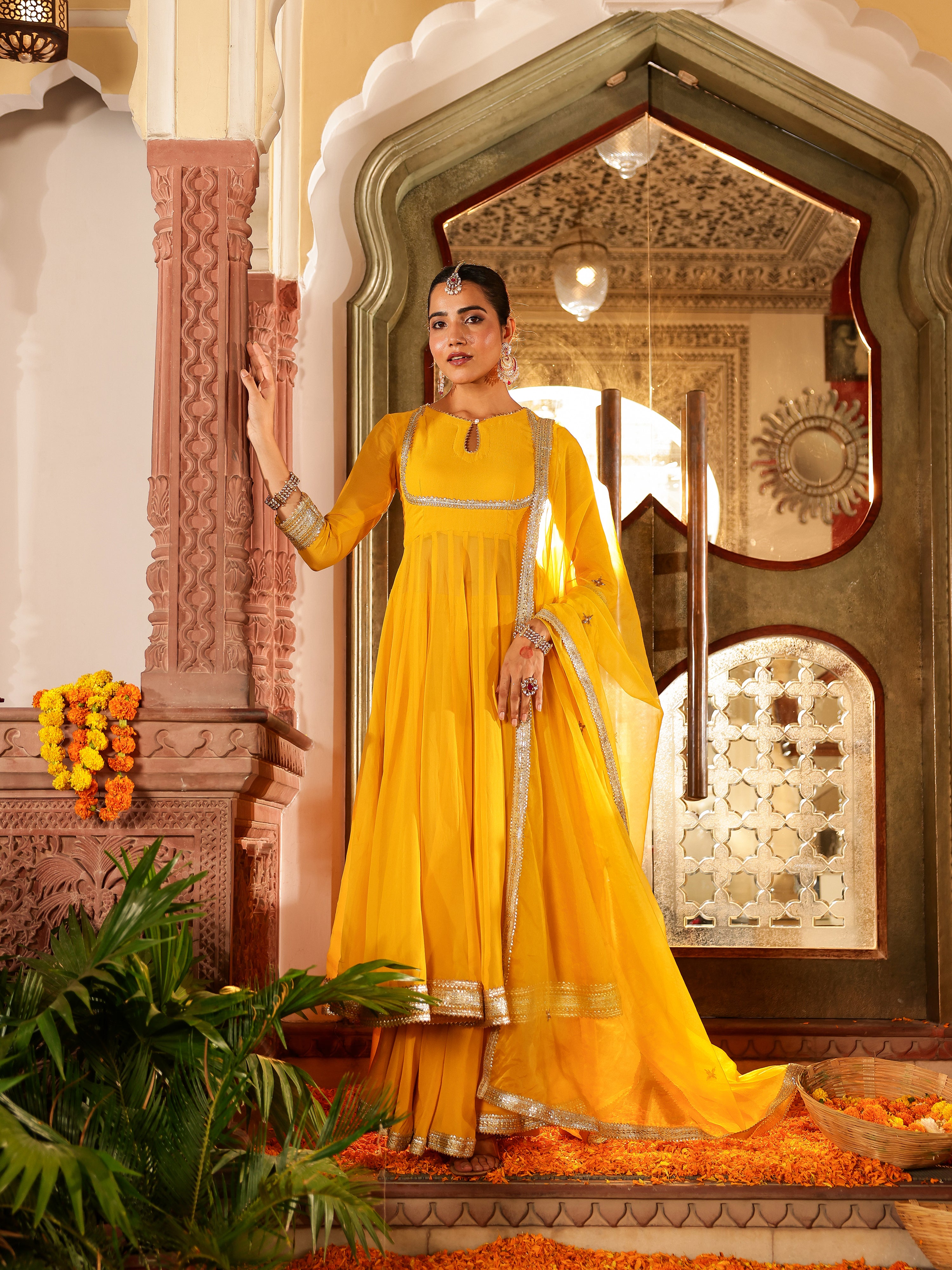 Aloka Solid Georgette Suit Set