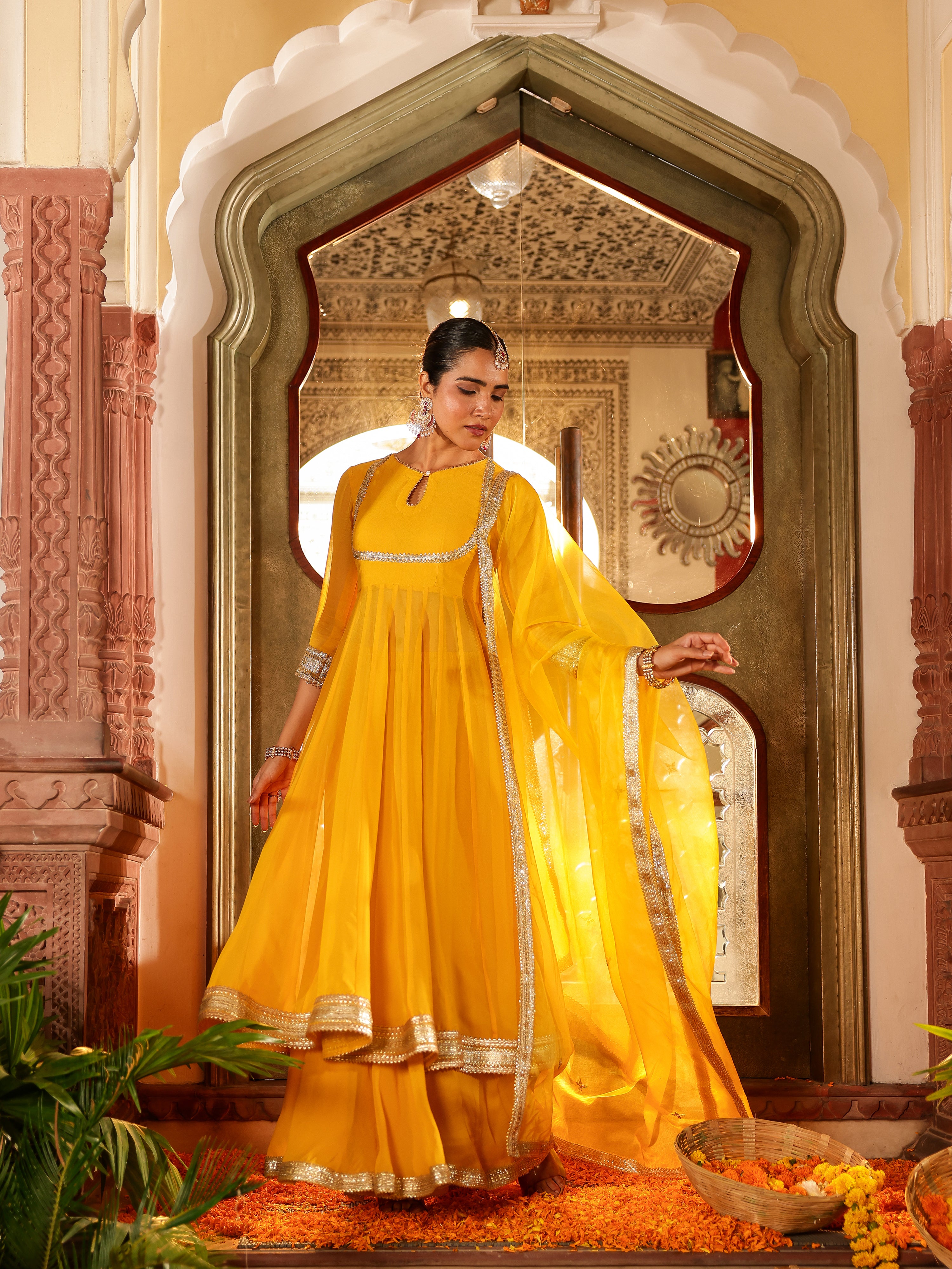 Aloka Solid Georgette Suit Set