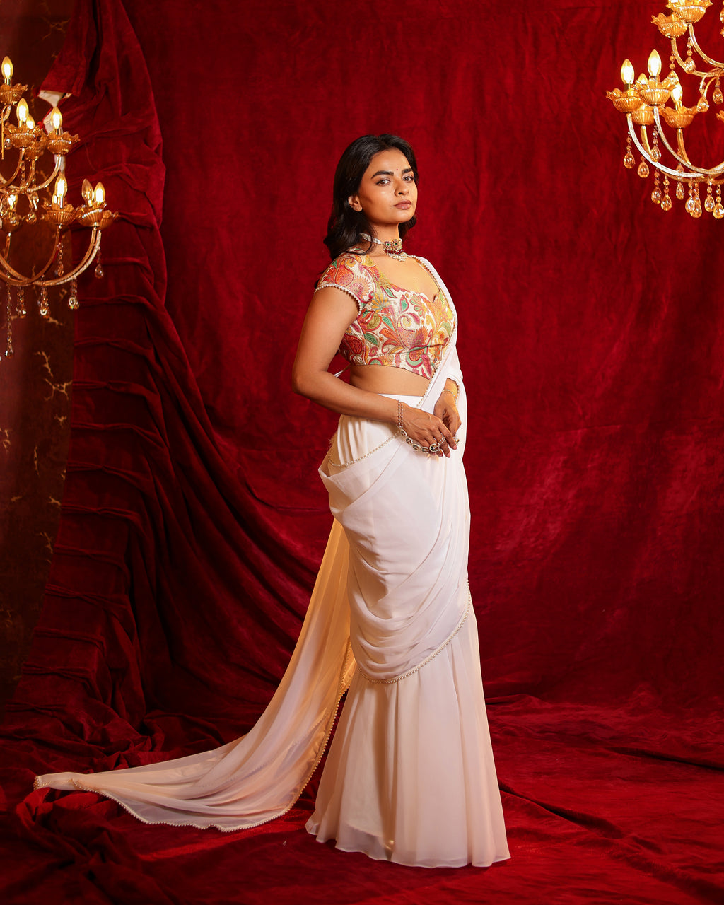 Meera Hand Woven Pre Drape Saree