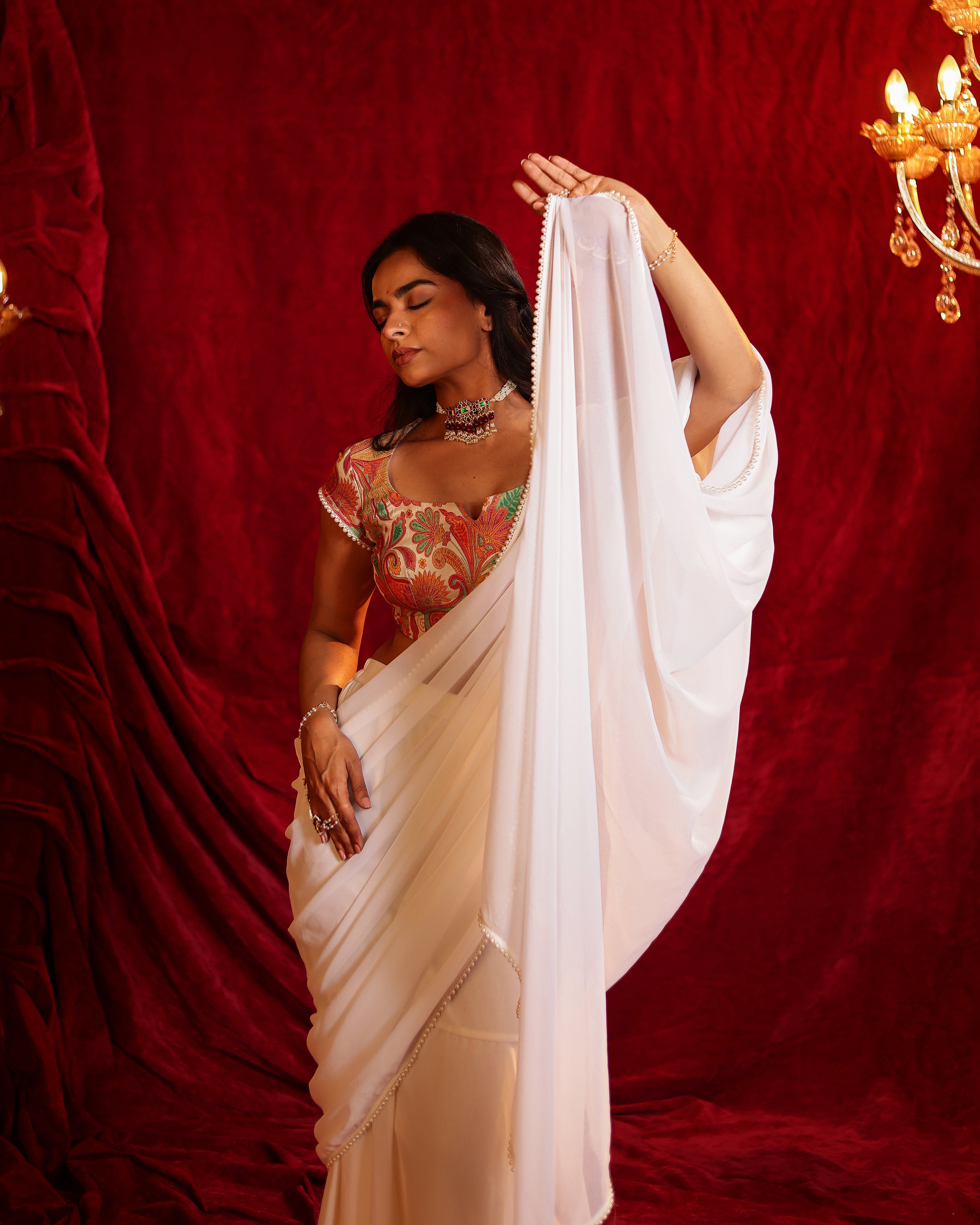 Meera Hand Woven Pre Drape Saree