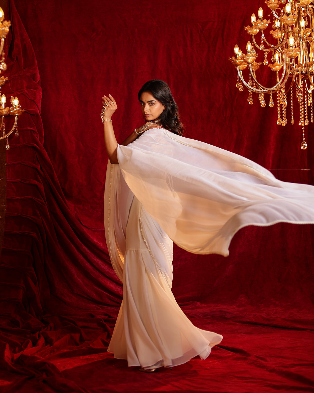 Meera Hand Woven Pre Drape Saree