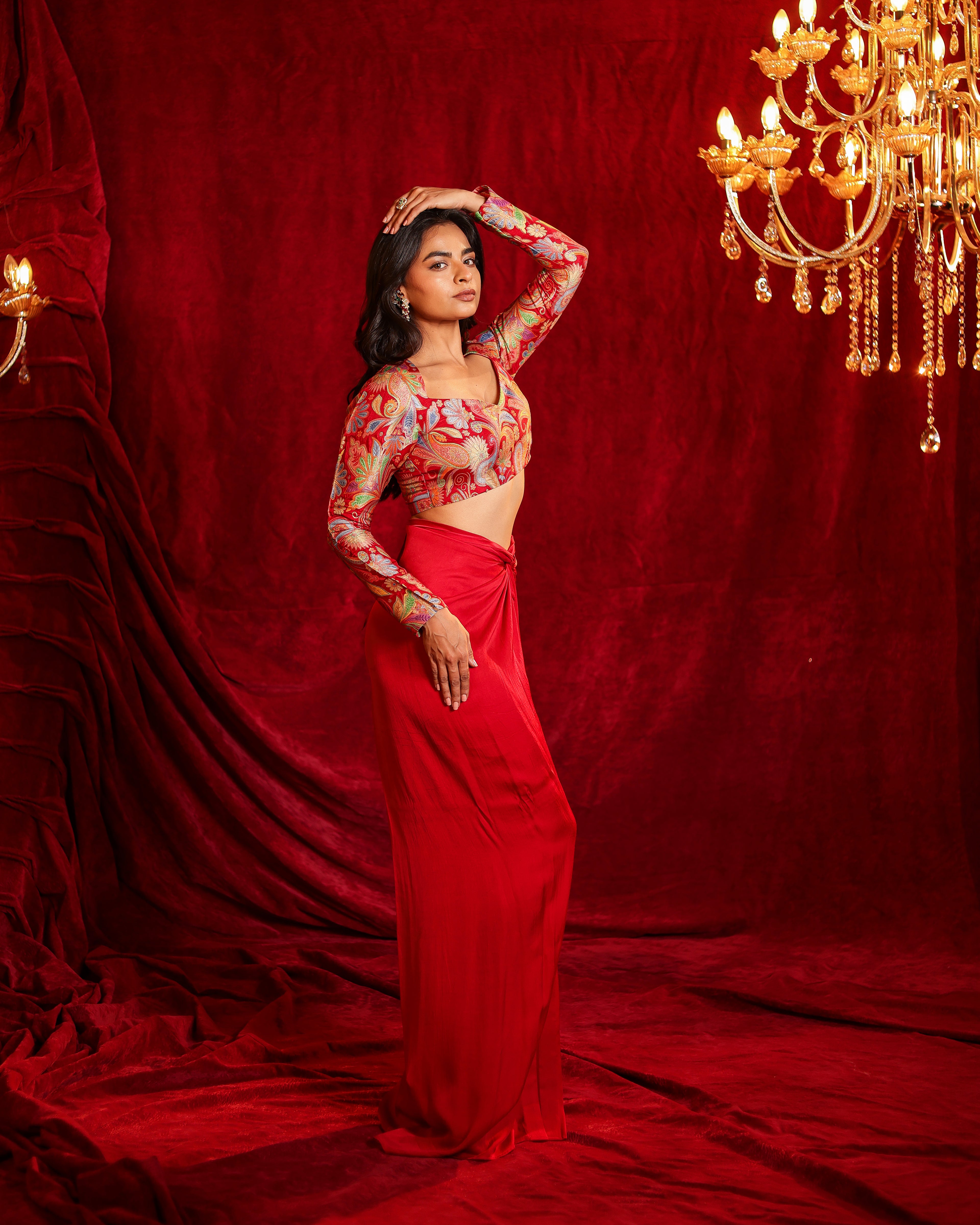 Sonia Hand Woven Drape Skirt Set