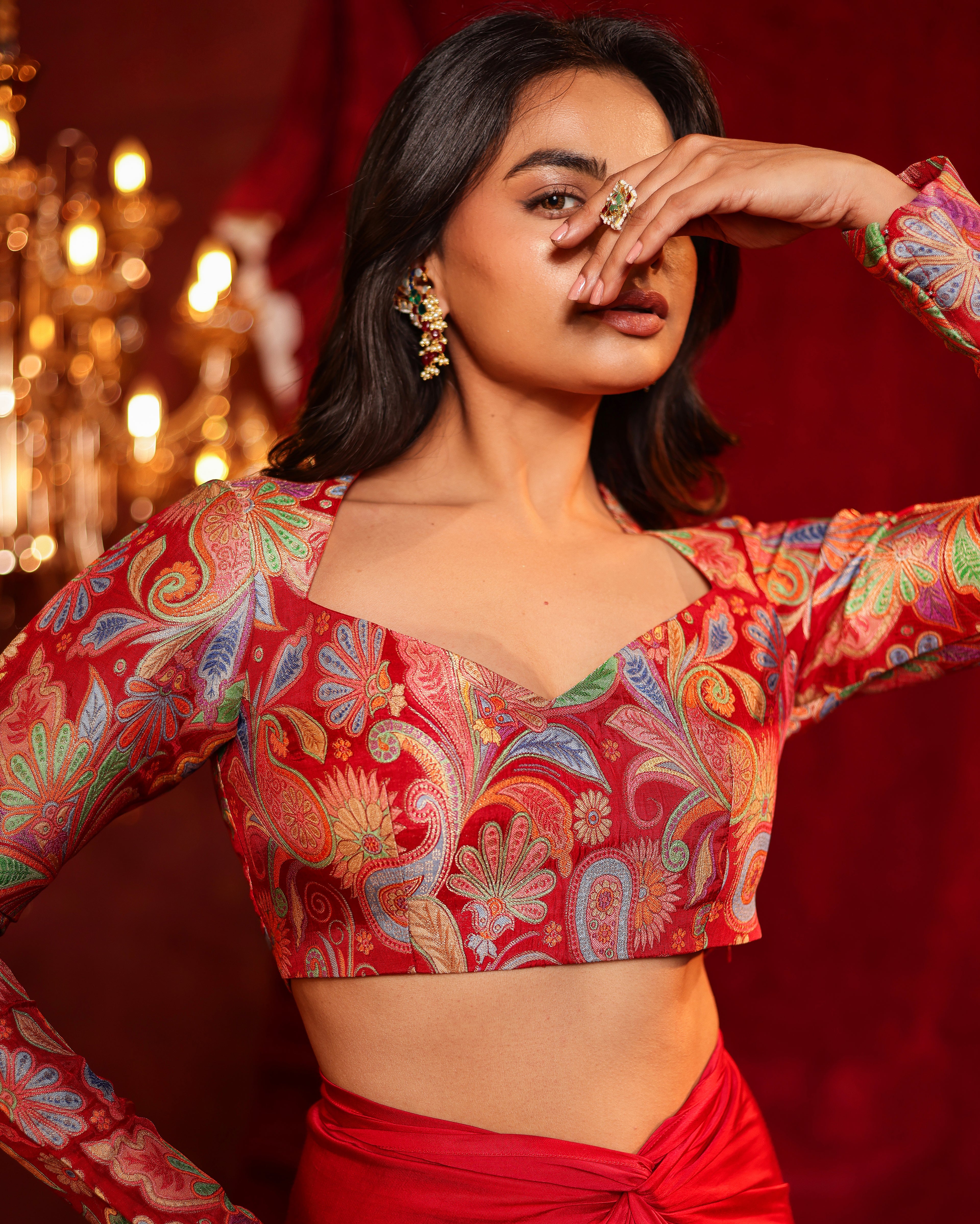 Sonia Hand Woven Drape Skirt Set