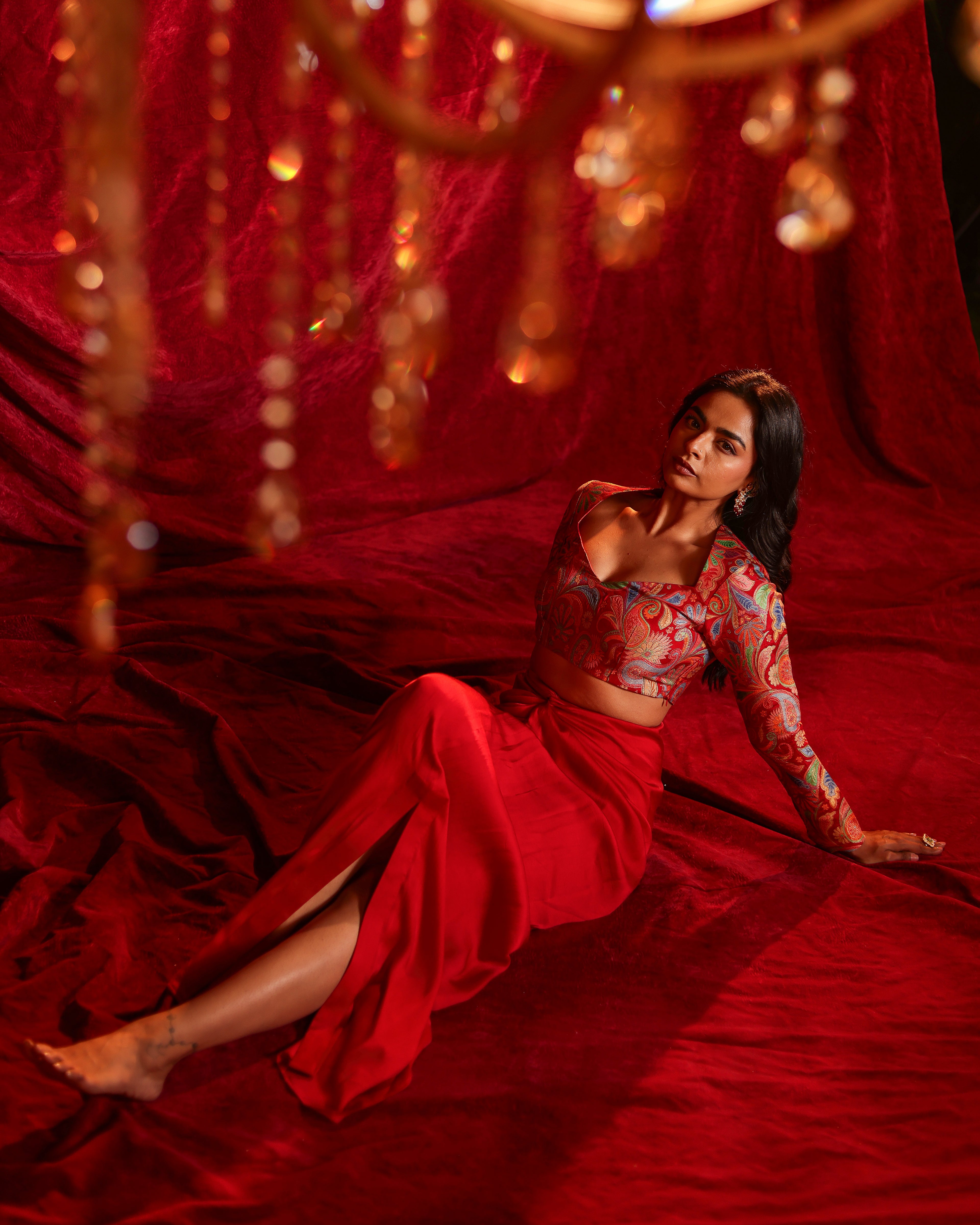 Sonia Hand Woven Drape Skirt Set