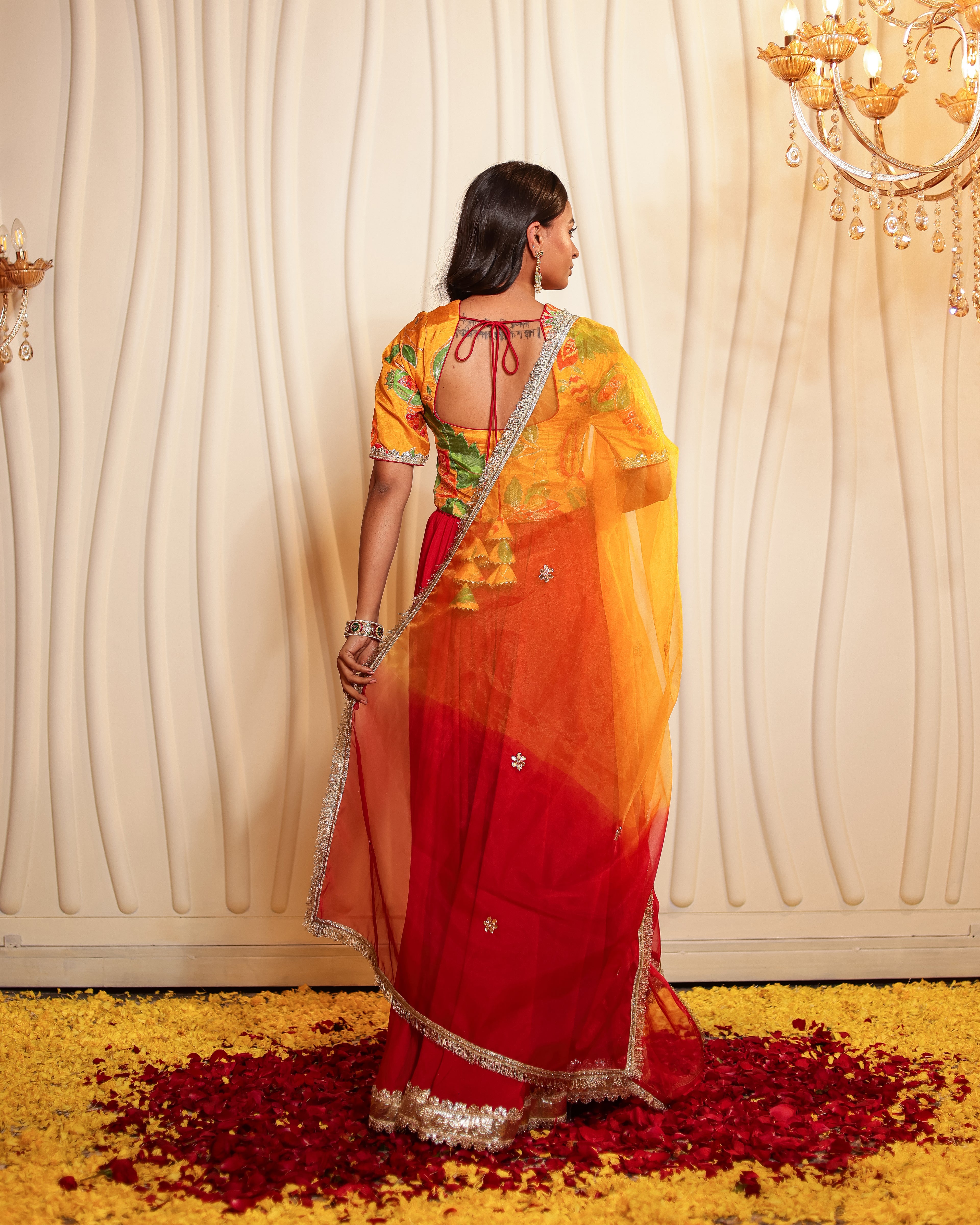 Bulbul Hand Woven Sharara Set