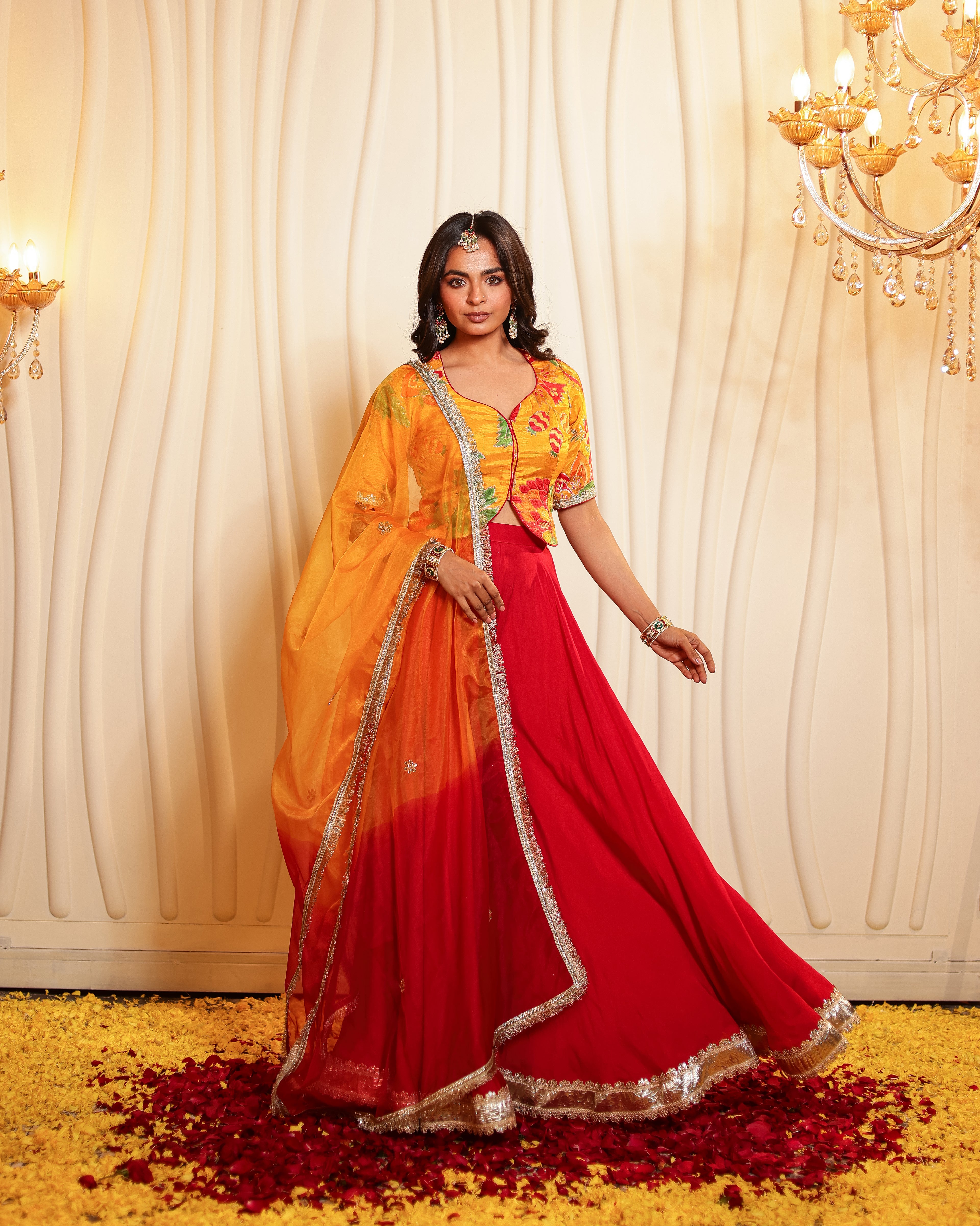 Bulbul Hand Woven Sharara Set