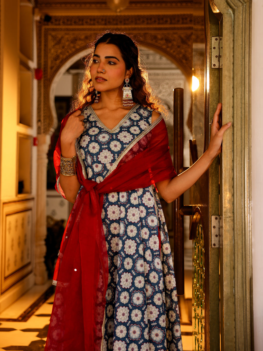 Tarini Handblock Cotton Suit Set