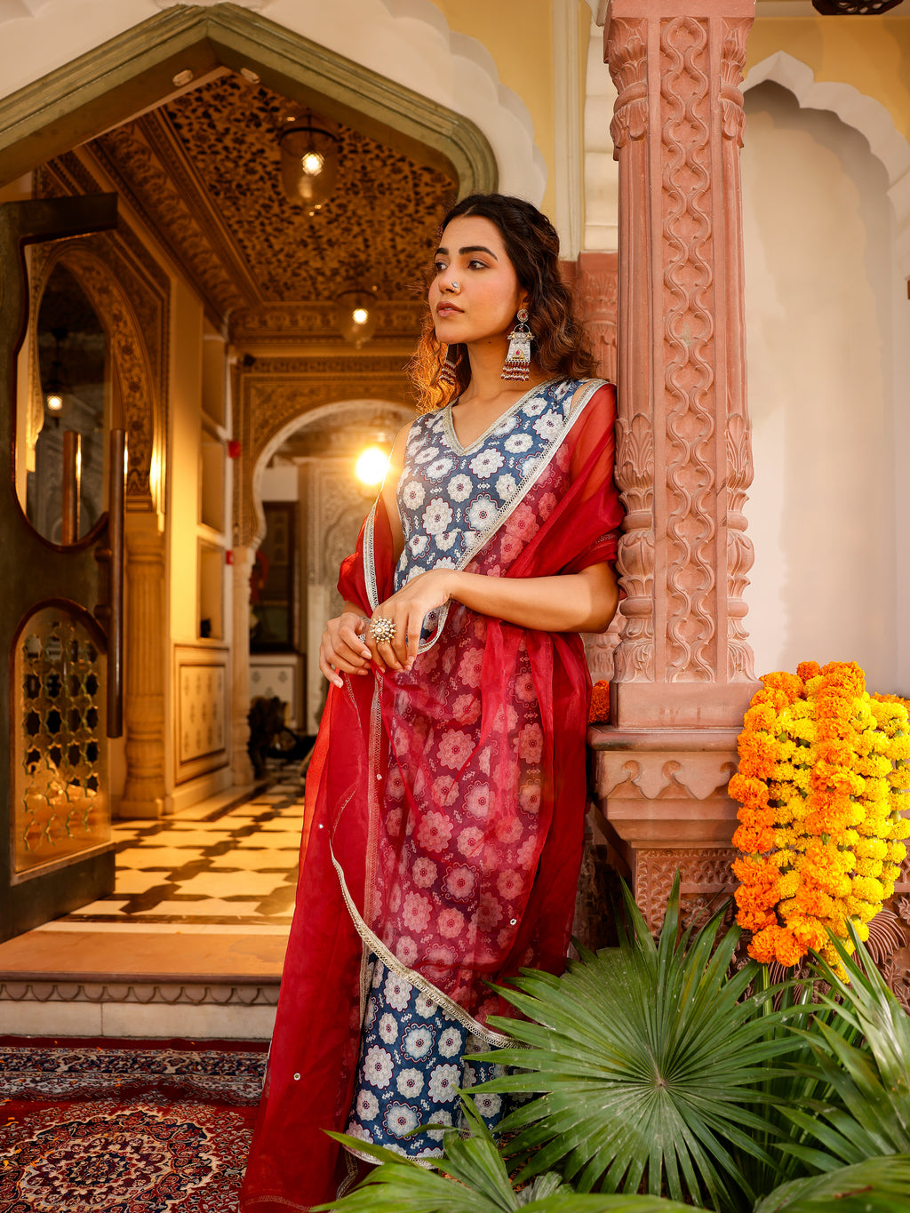 Tarini Handblock Cotton Suit Set