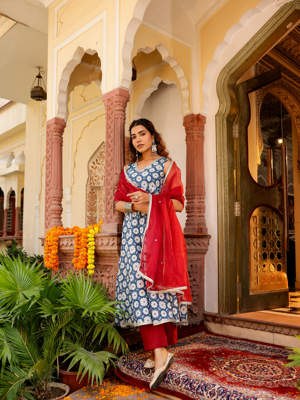 Tarini Handblock Cotton Suit Set