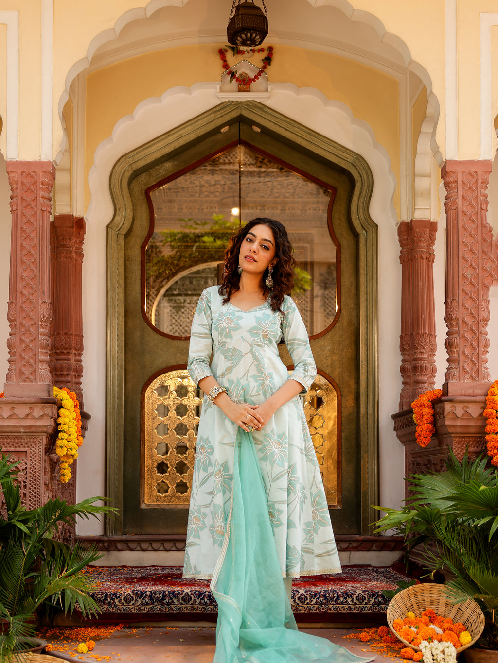 Vanya Handblock Cotton Suit Set