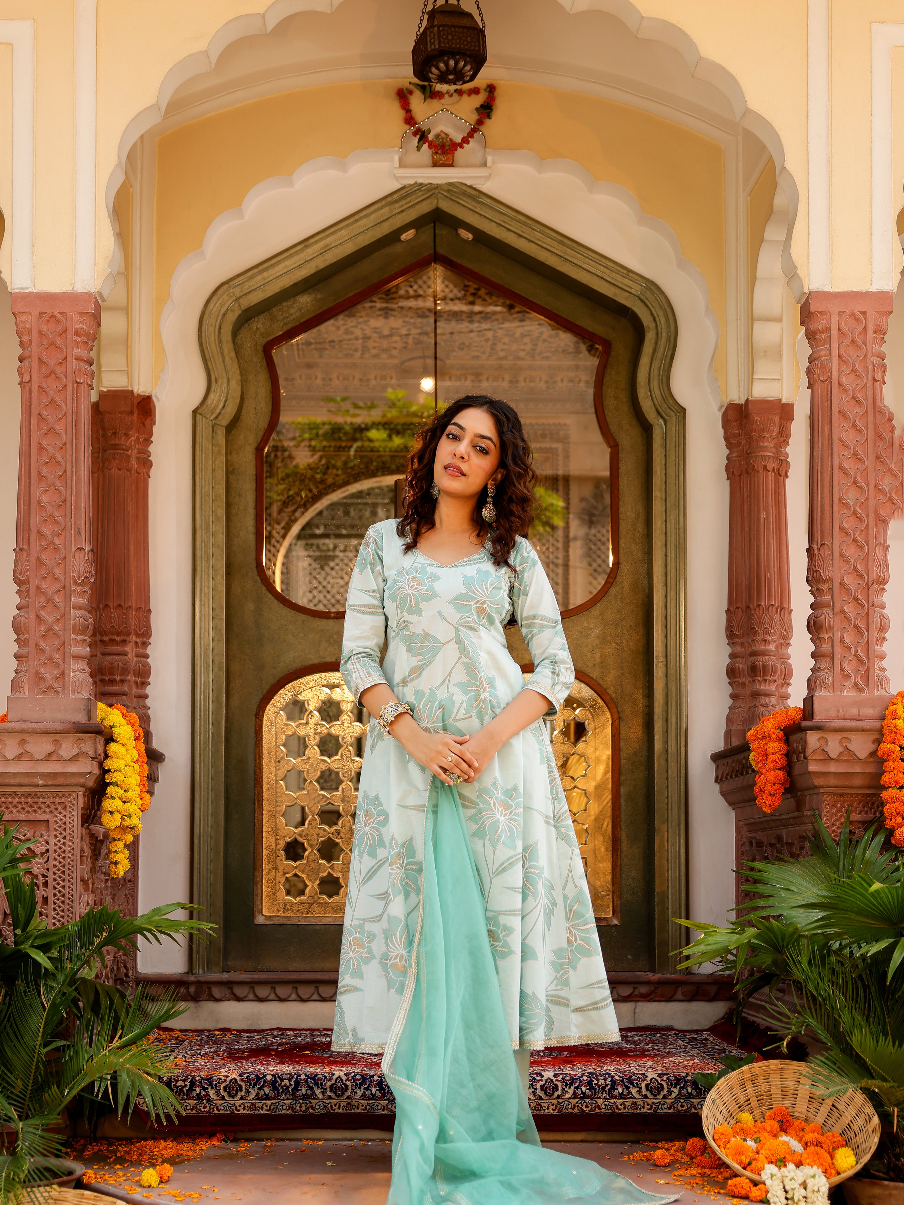 Vanya Handblock Cotton Suit Set