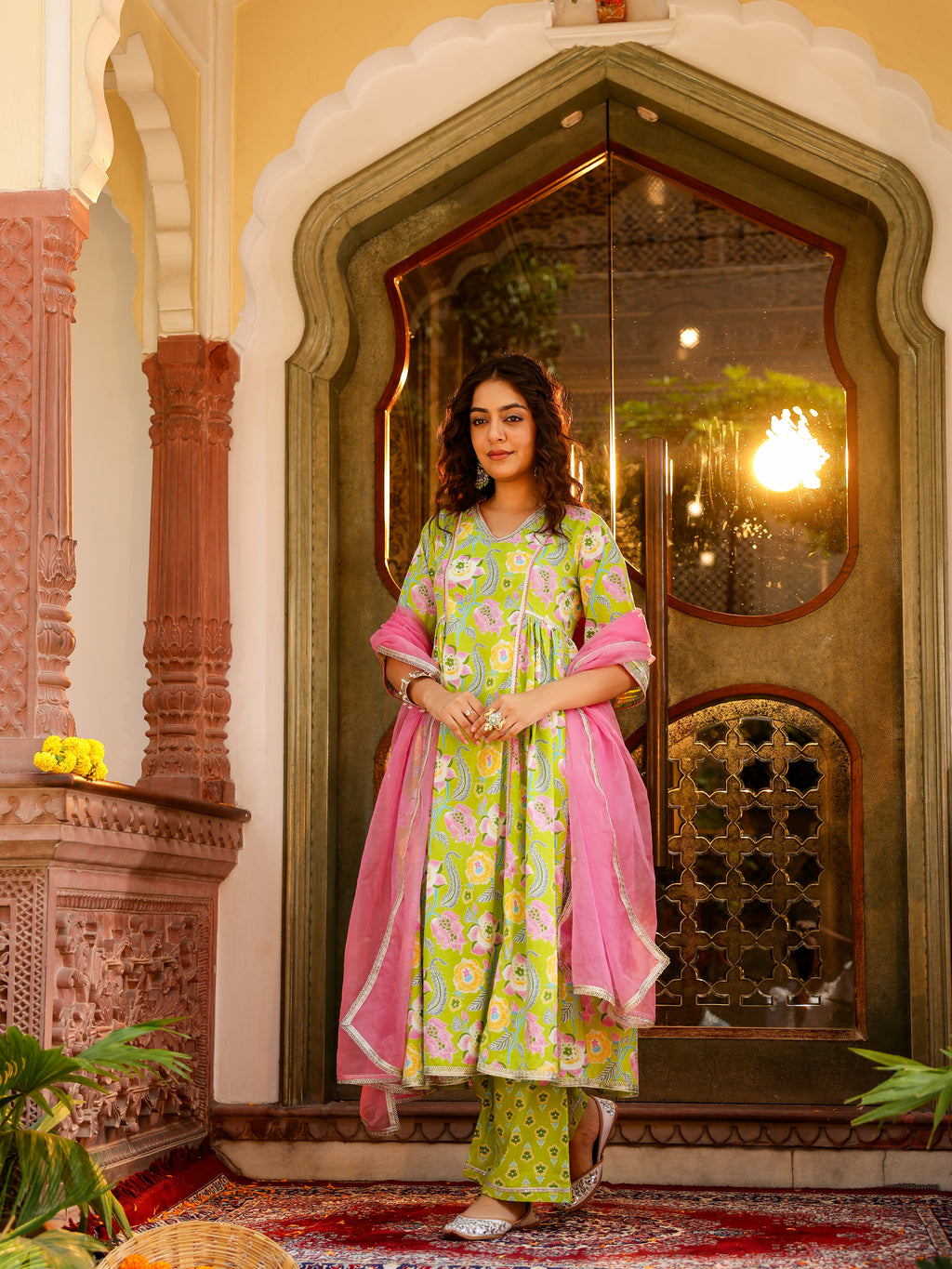 Ushika Handblock Cotton Suit Set