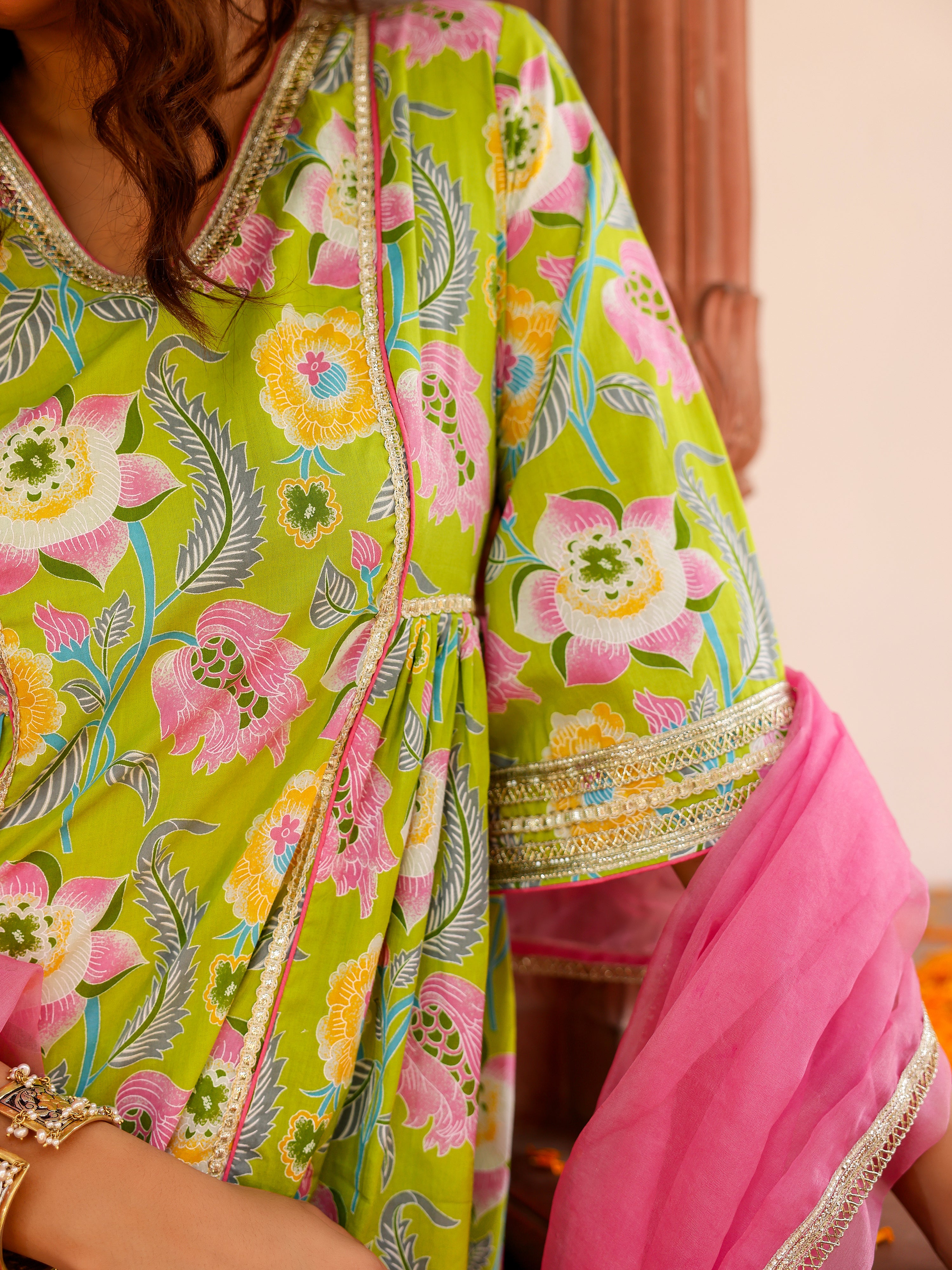 Ushika Handblock Cotton Suit Set
