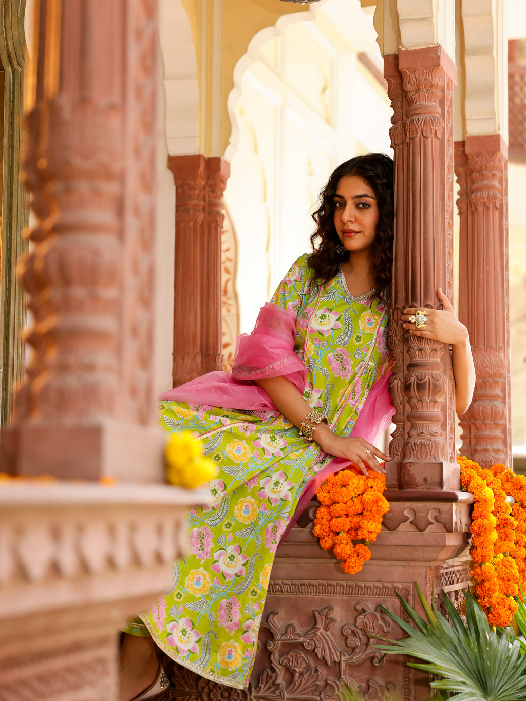 Ushika Handblock Cotton Suit Set