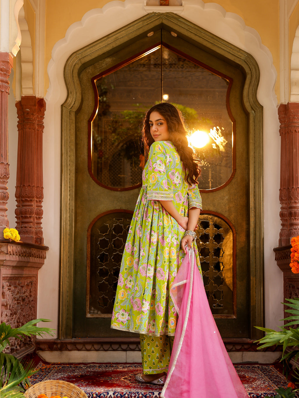 Ushika Handblock Cotton Suit Set