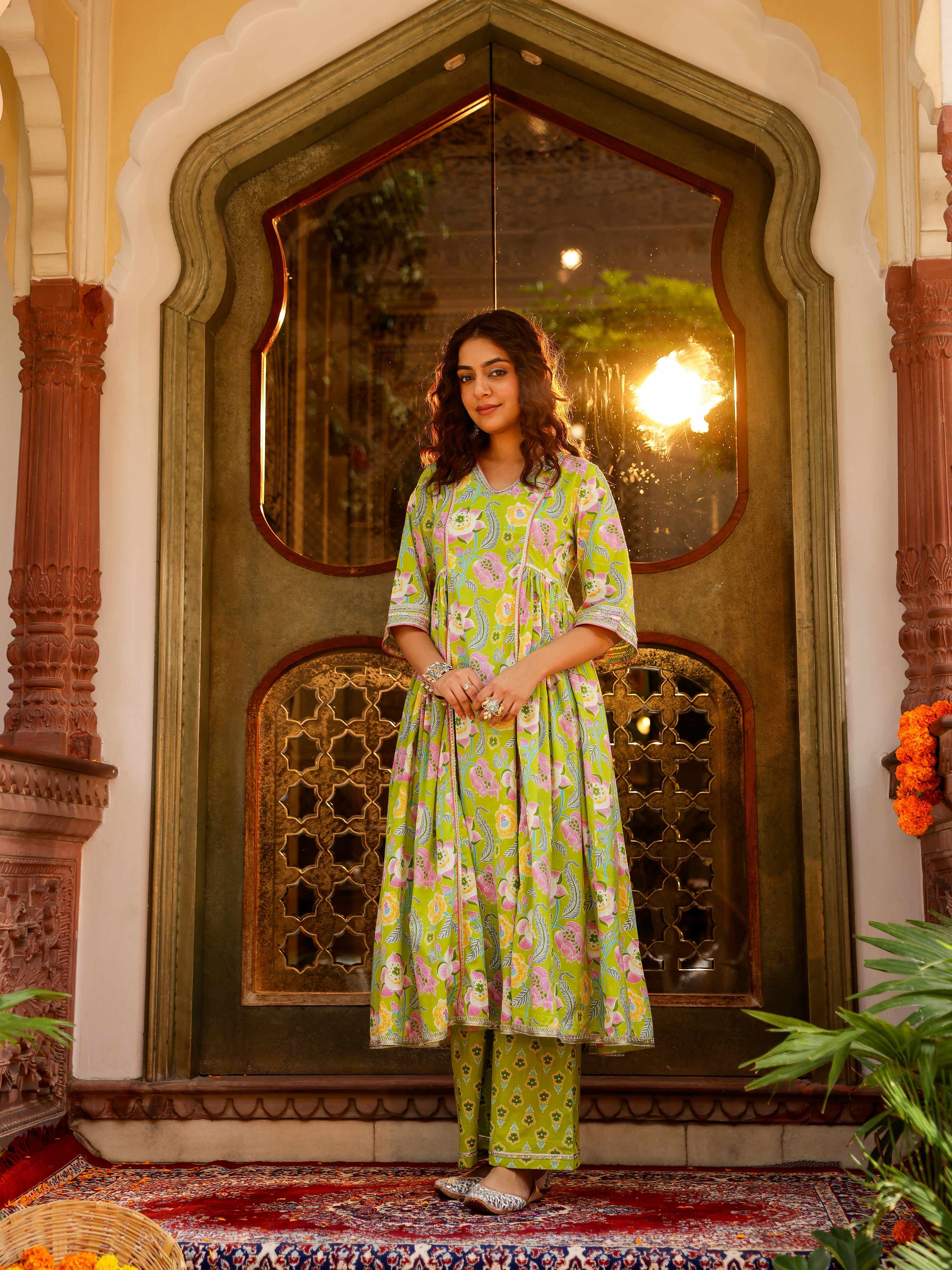 Ushika Handblock Cotton Suit Set