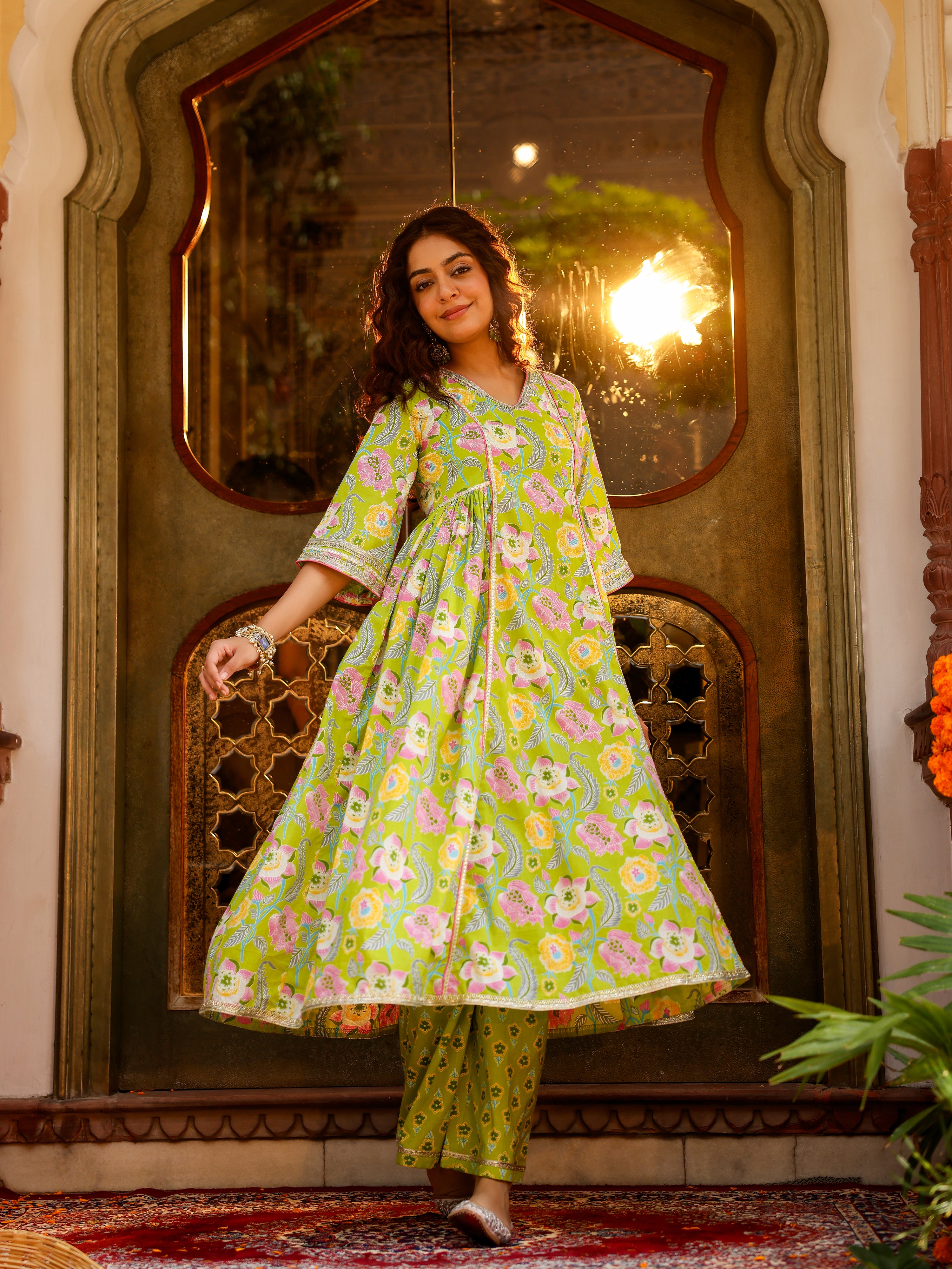 Ushika Handblock Cotton Suit Set