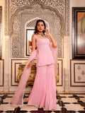 Mahira Solid Georgette Gharara Set